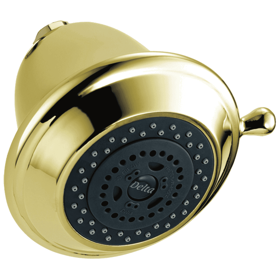 Delta Faucet Universal Showering Components Premium 3-Setting Shower Head - Polished Brass by Delta Faucet