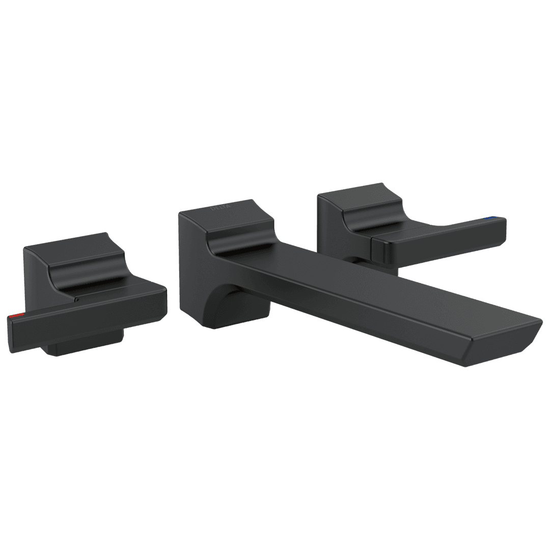 Delta Faucet Pivotale Two-handle Wall Mount Bathroom Faucet Trim - - Matte Black by Delta Faucet