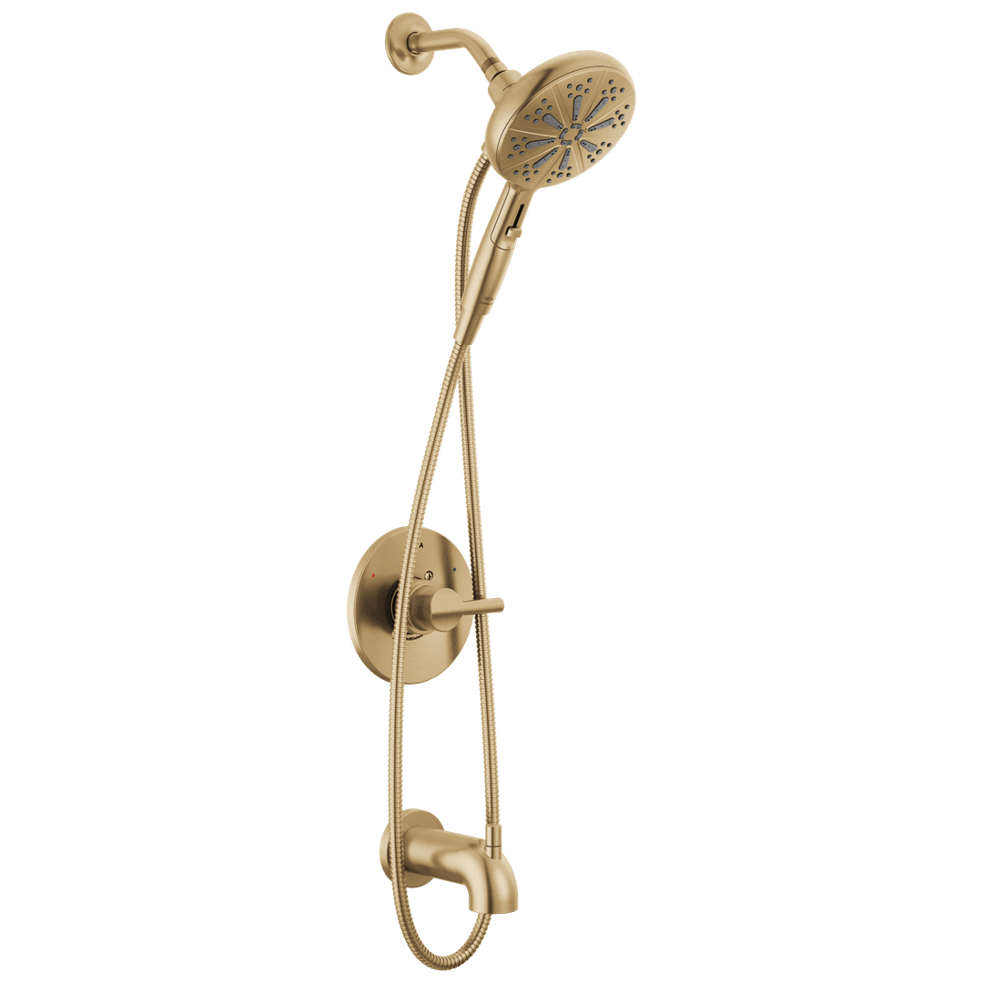 NicoliE Monitor 14 Series Tub and Shower with SureDock Hand Shower - Champagne Bronze by Delta Faucet