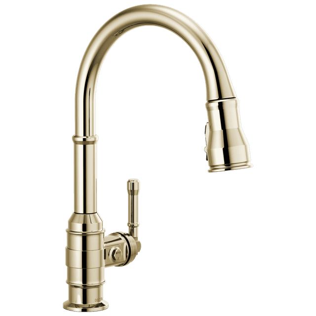 Broderick: Single Handle Pull-Down Kitchen Faucet - Polished Nickel