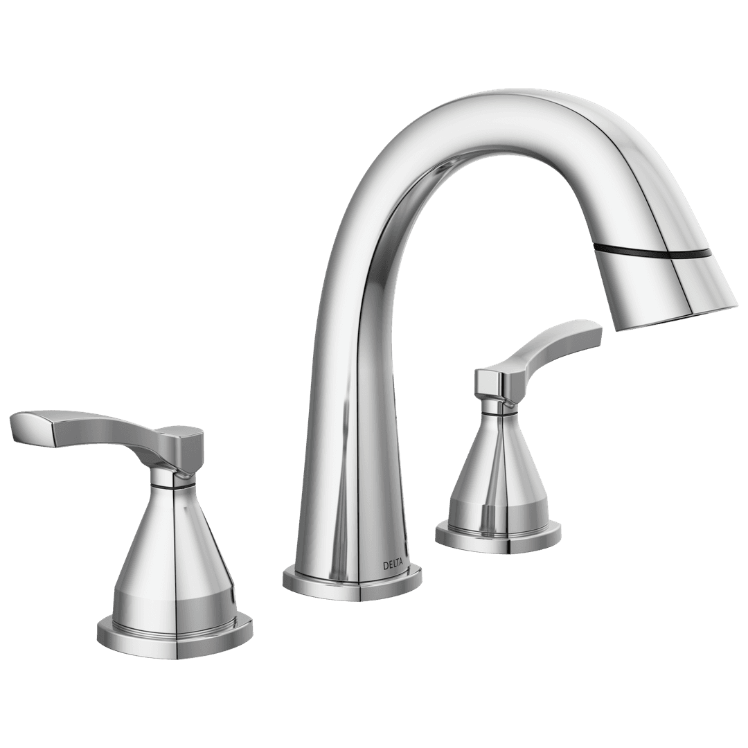 Delta Faucet Stryke Two Handle Widespread Pull Down Bathroom Faucet - Lumicoat - Chrome by Delta Faucet