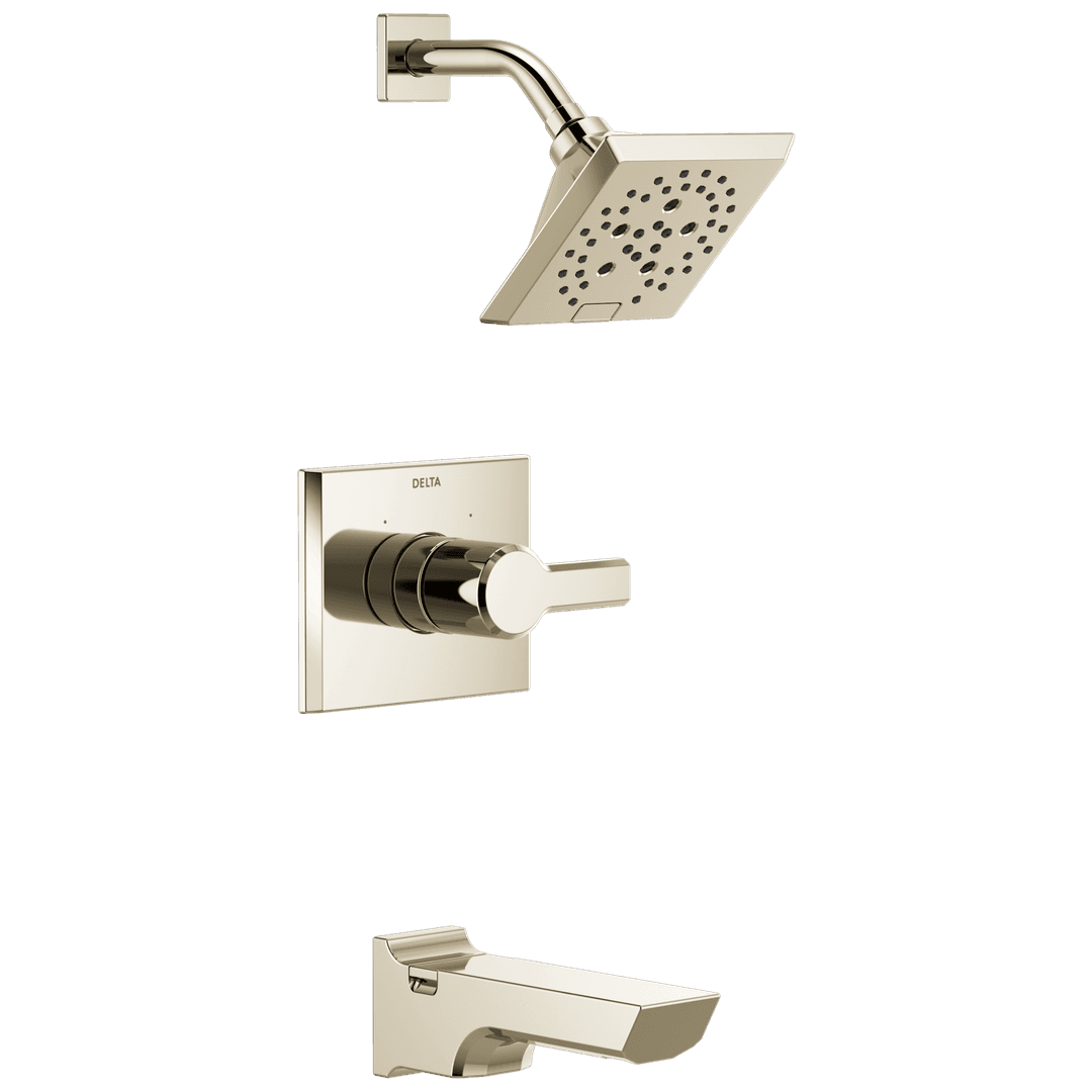 Delta Faucet Pivotale Monitor 14 Series H2okinetictub and Shower Trim - Lumicoat Polished Nickel by Delta Faucet