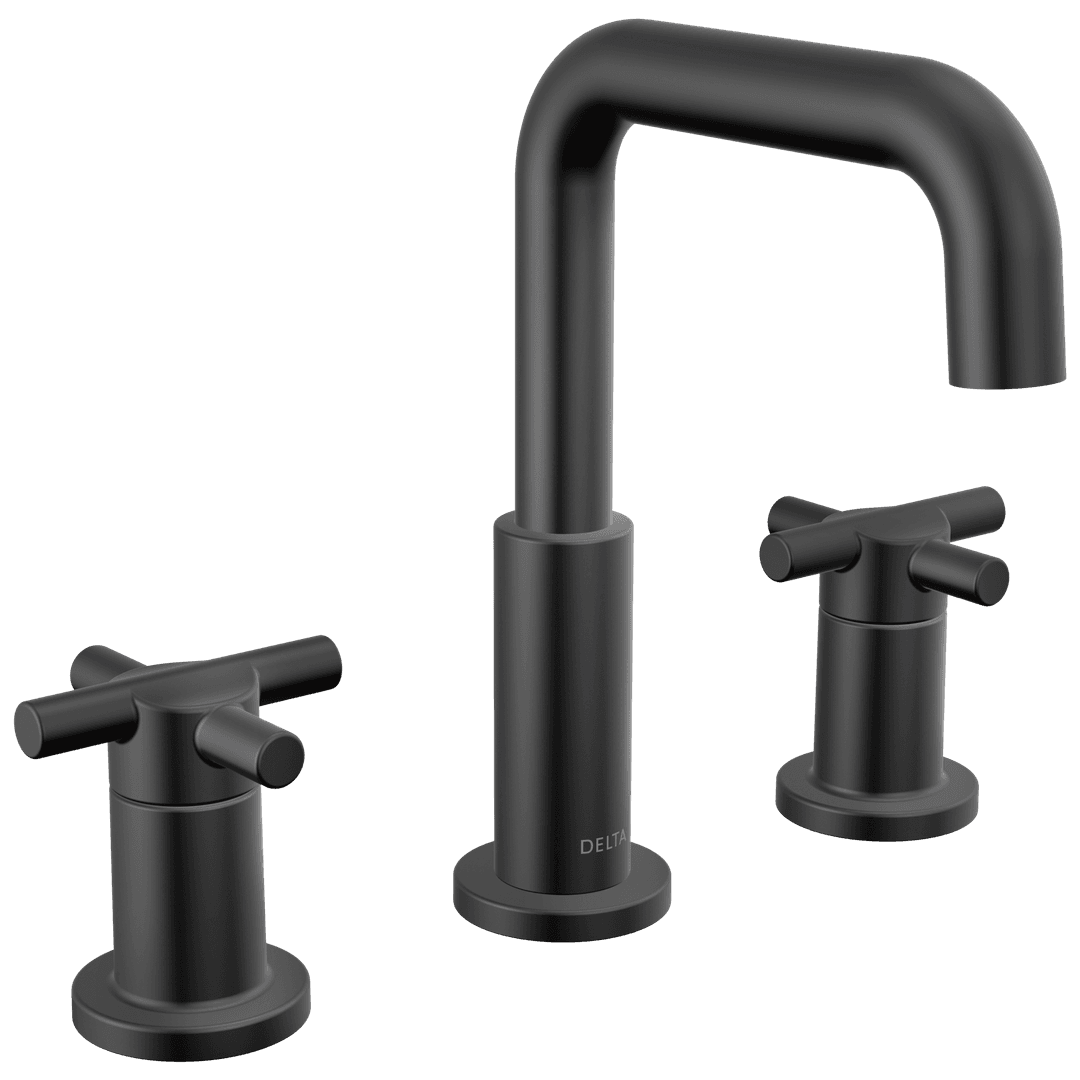 Delta Faucet NicoliE Two Handle Widespread Bathroom Faucet - Matte Black by Delta Faucet