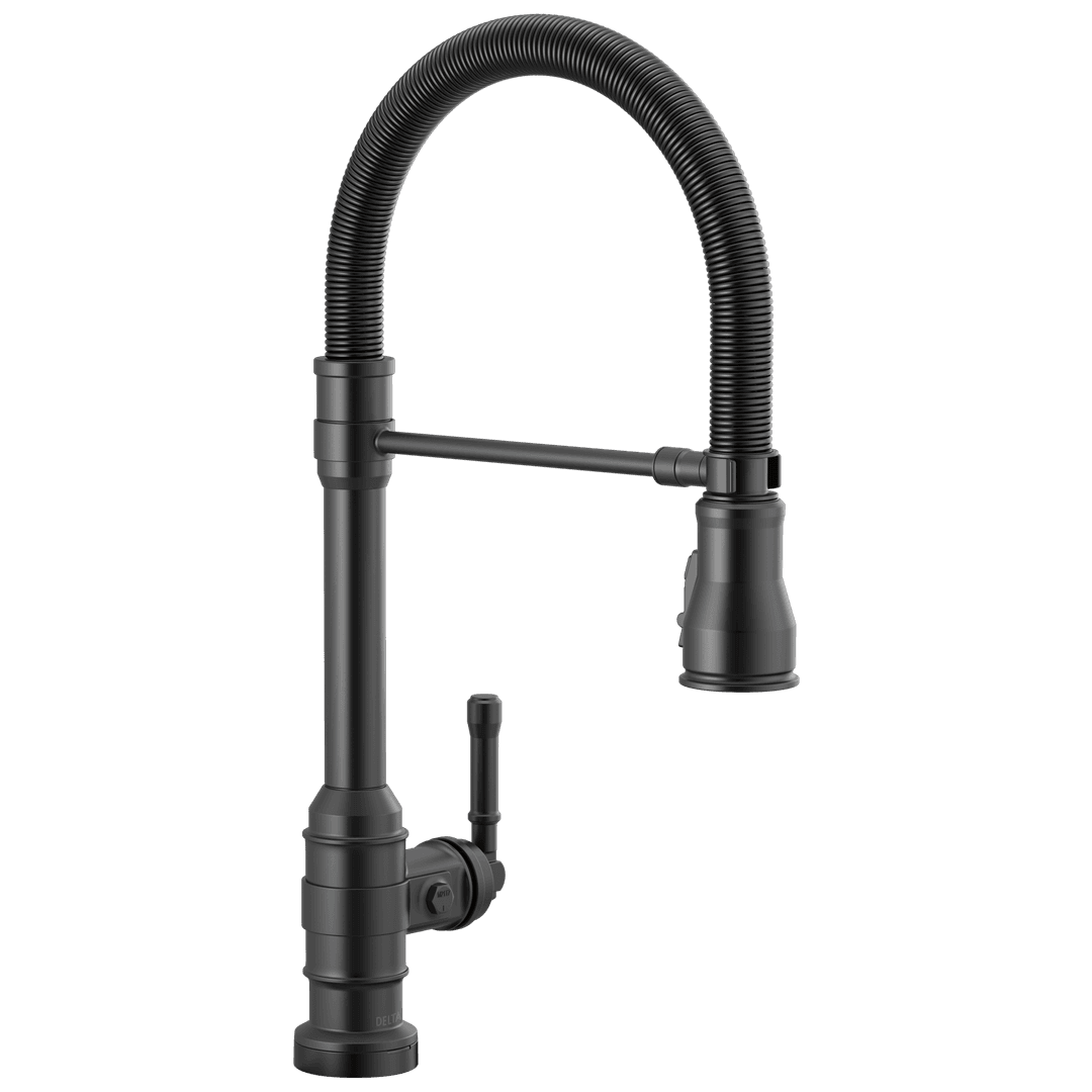 BroderickE Touch2O Technology Kitchen Faucet with Touchless Technology - Matte Black by Delta Faucet