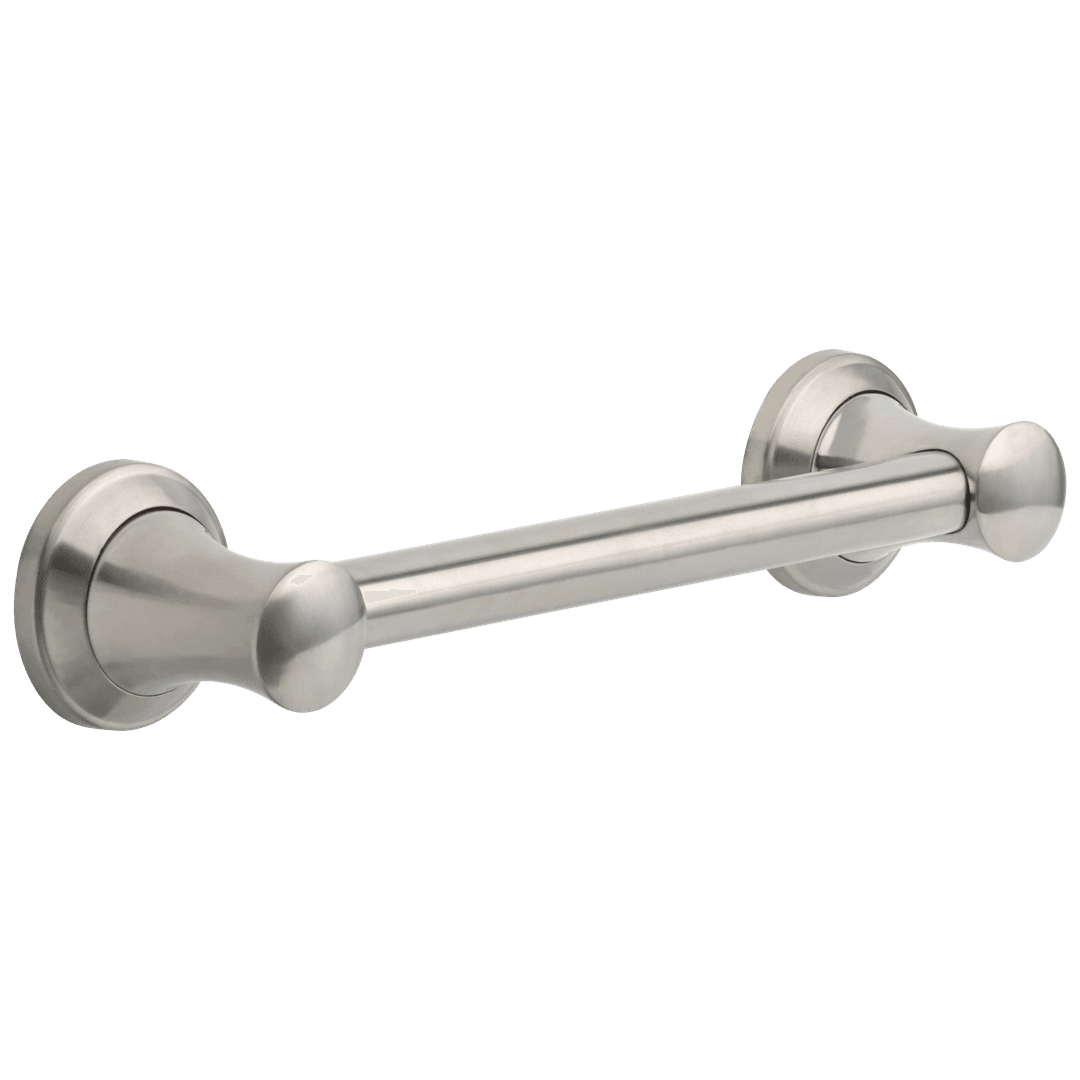 BathSafety 12'' Transitional Decorative ADA Grab Bar - Stainless by Delta Faucet
