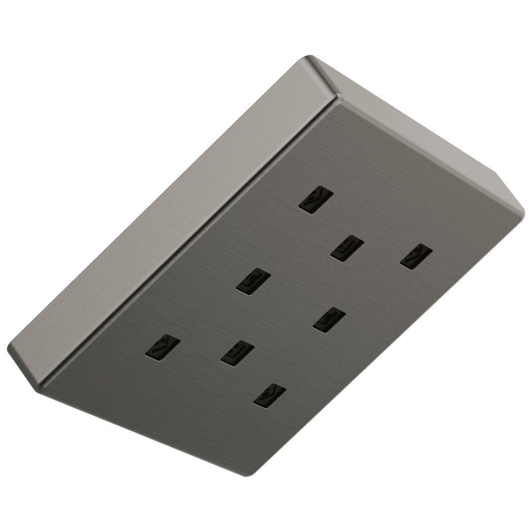 Delta Faucet Universal Showering Components H2Okinetic Single-Setting Metal Raincan Shower Head - Lumicoat Black Stainless by Delta Faucet