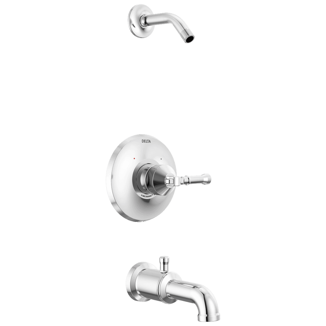 BroderickE 14 Series Tub Shower Trim - Less Head - Lumicoat Chrome by Delta Faucet