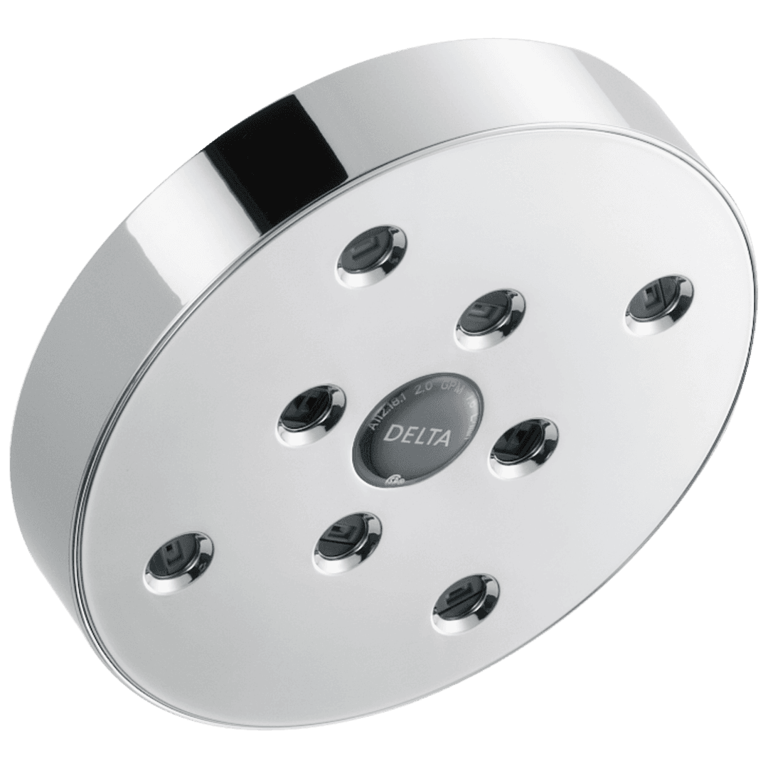 Delta Faucet Universal Showering Components H2OKineticSingle-Setting Raincan Shower Head - Lumicoat Chrome by Delta Faucet