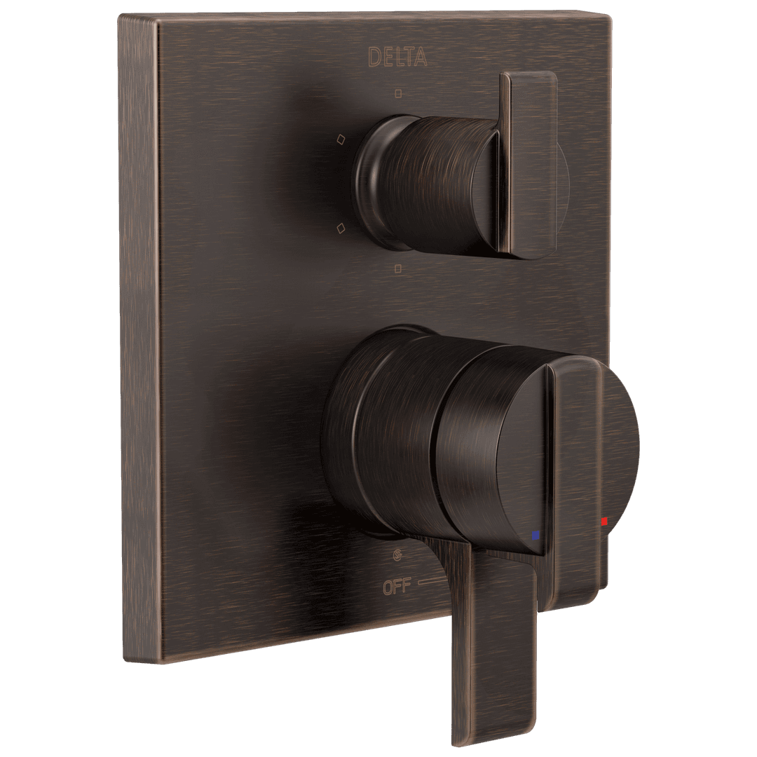 Ara Angular Modern Monitor 17 Series Valve Trim with 6-Setting Integrated Diverter by Delta Faucet