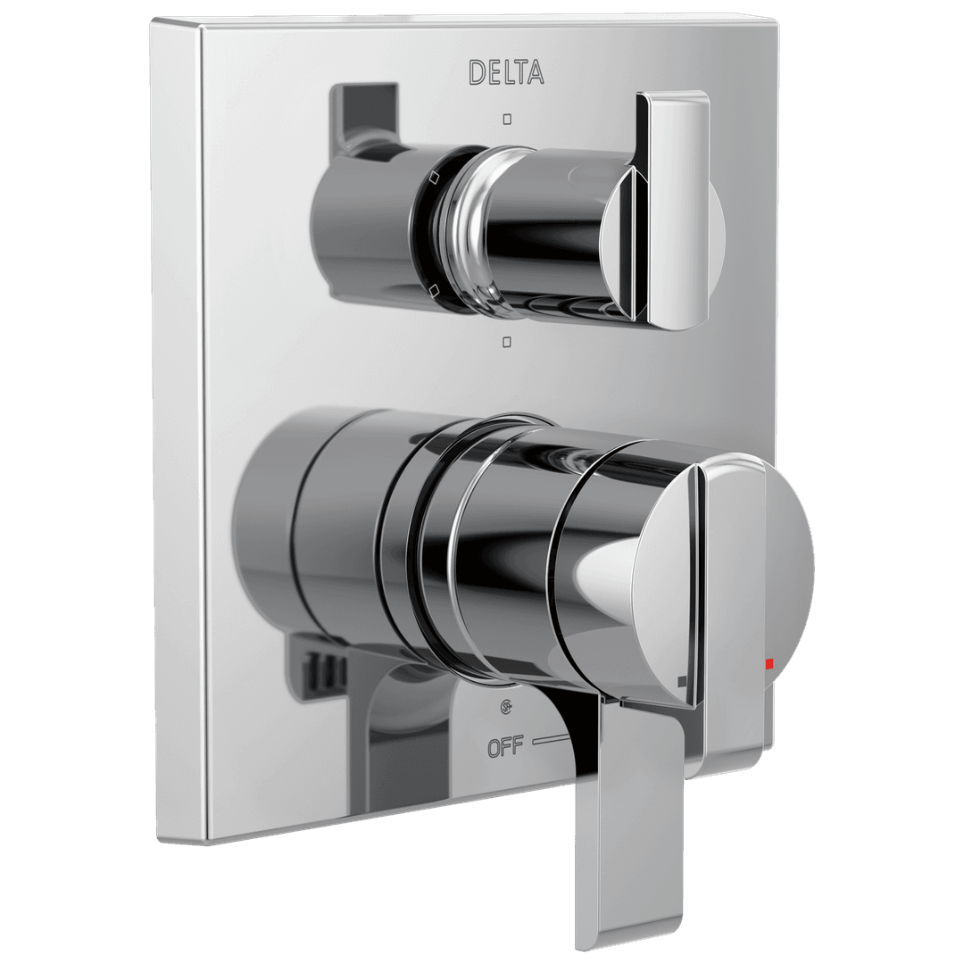 Ara Angular Modern Monitor 17 Series Valve Trim with 6-Setting Integrated Diverter by Delta Faucet