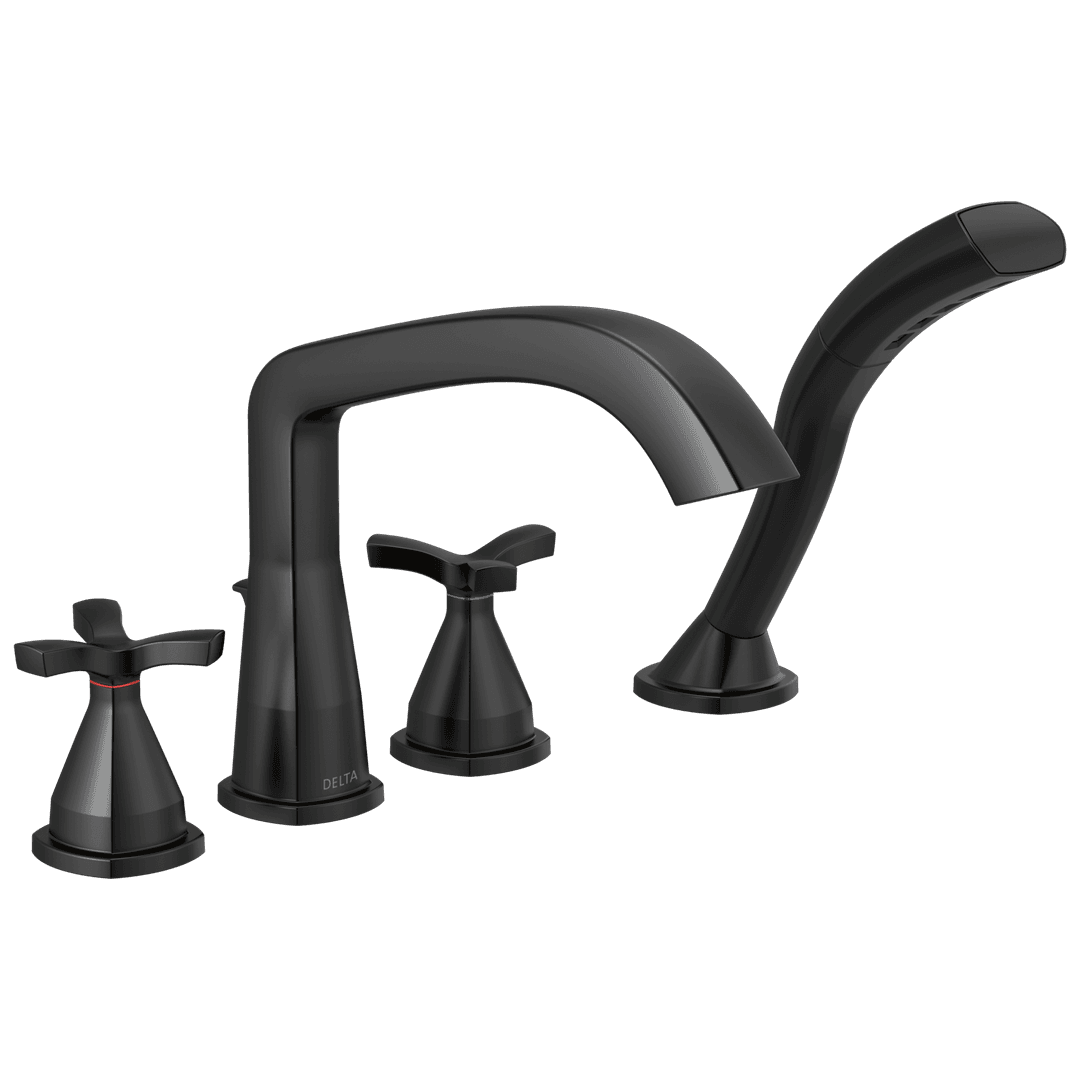 Delta Faucet Stryke Four Hole Roman Tub Trim - - Matte Black by Delta Faucet