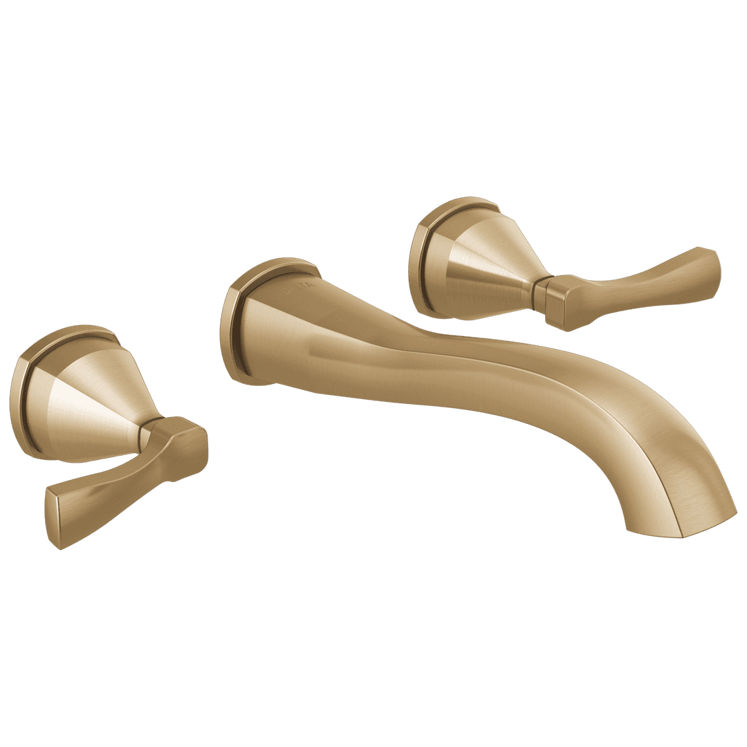 Delta Faucet Stryke Two Handle Wall Mount Bathroom Faucet Trim Without Pop-up Drain - Lumicoat... by Delta Faucet