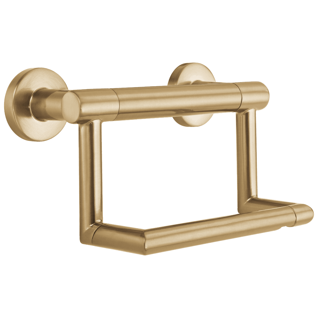 BathSafety Contemporary Tissue Holder with Assist Bar - Champagne Bronze by Delta Faucet