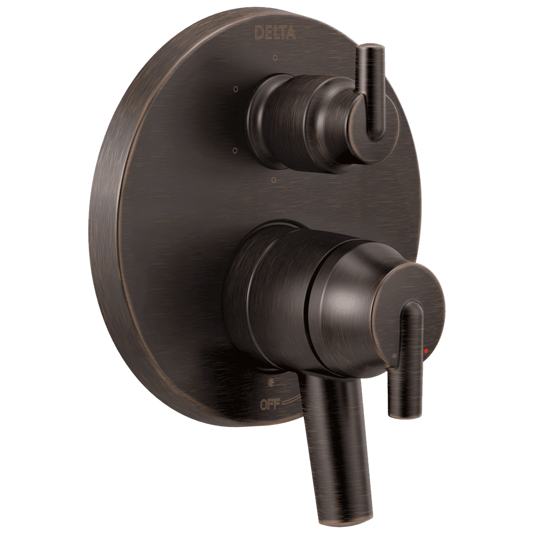 Delta Faucet Trinsic Contemporary Two Handle Monitor 17 Series Valve Trim with 6-Setting Integrated Diverter - Venetian Bronze by Delta Faucet