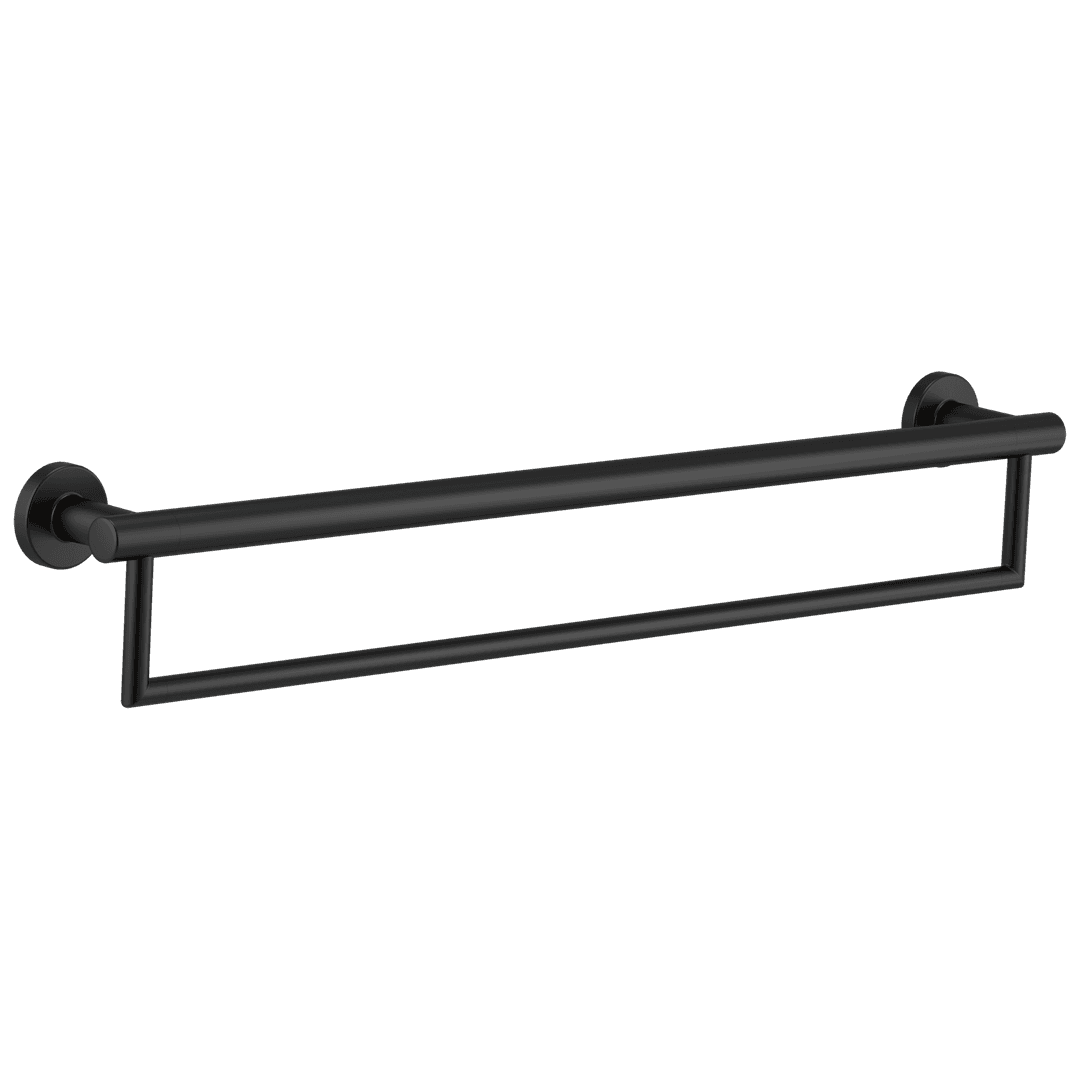 BathSafety 24'' Contemporary Towel Bar with Assist Bar - Matte Black by Delta Faucet