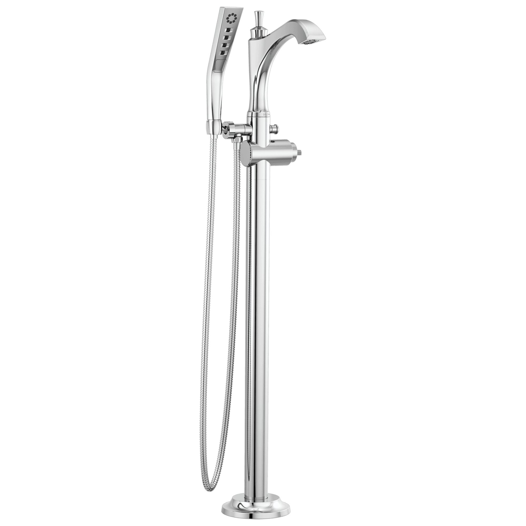 Delta Faucet DorvalE Single Handle Floor Mount Tub Filler Trim - Less Handle - Chrome by Delta Faucet