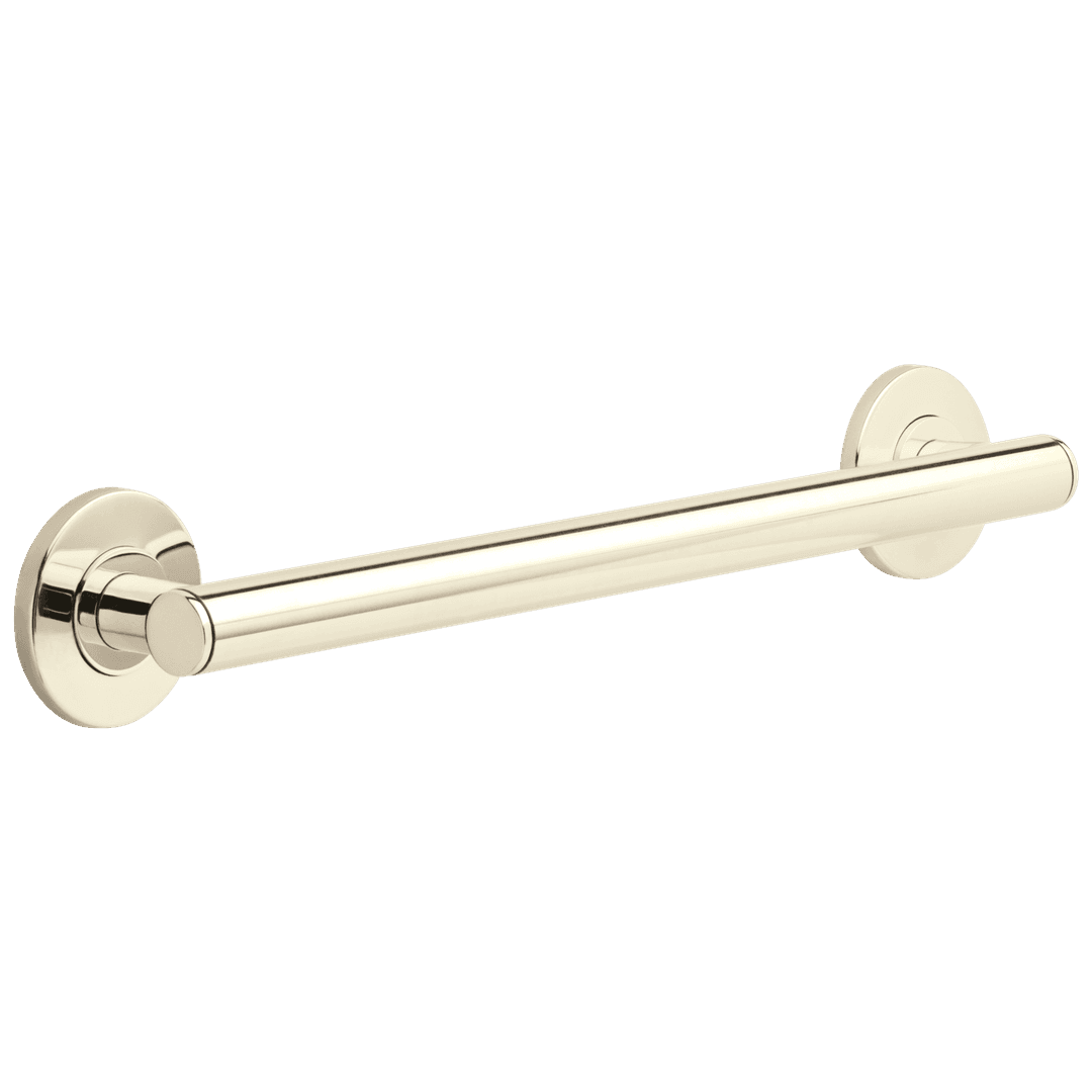 BathSafety 18'' Contemporary Decorative ADA Grab Bar - Polished Nickel by Delta Faucet