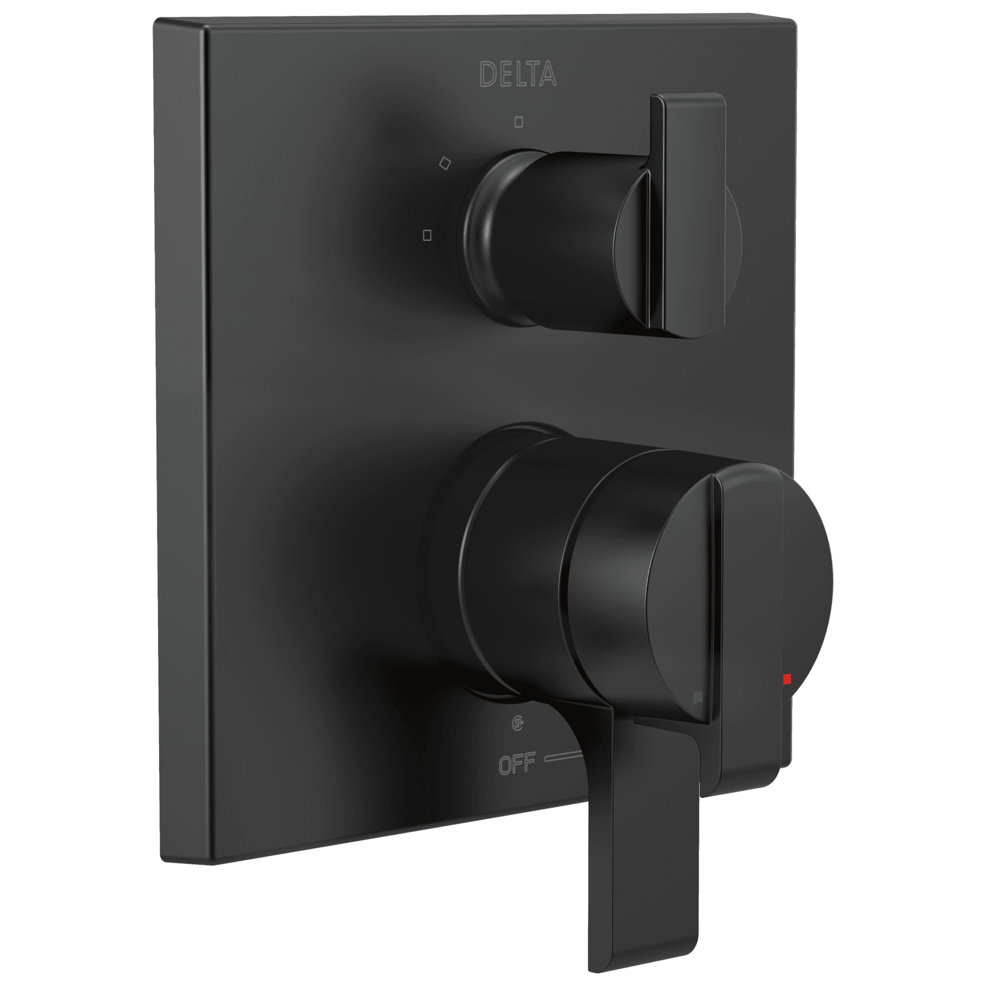 Delta Faucet Ara Angular Modern Monitor 17 Series Valve Trim with 3-Setting Integrated Diverter - Matte Black by Delta Faucet