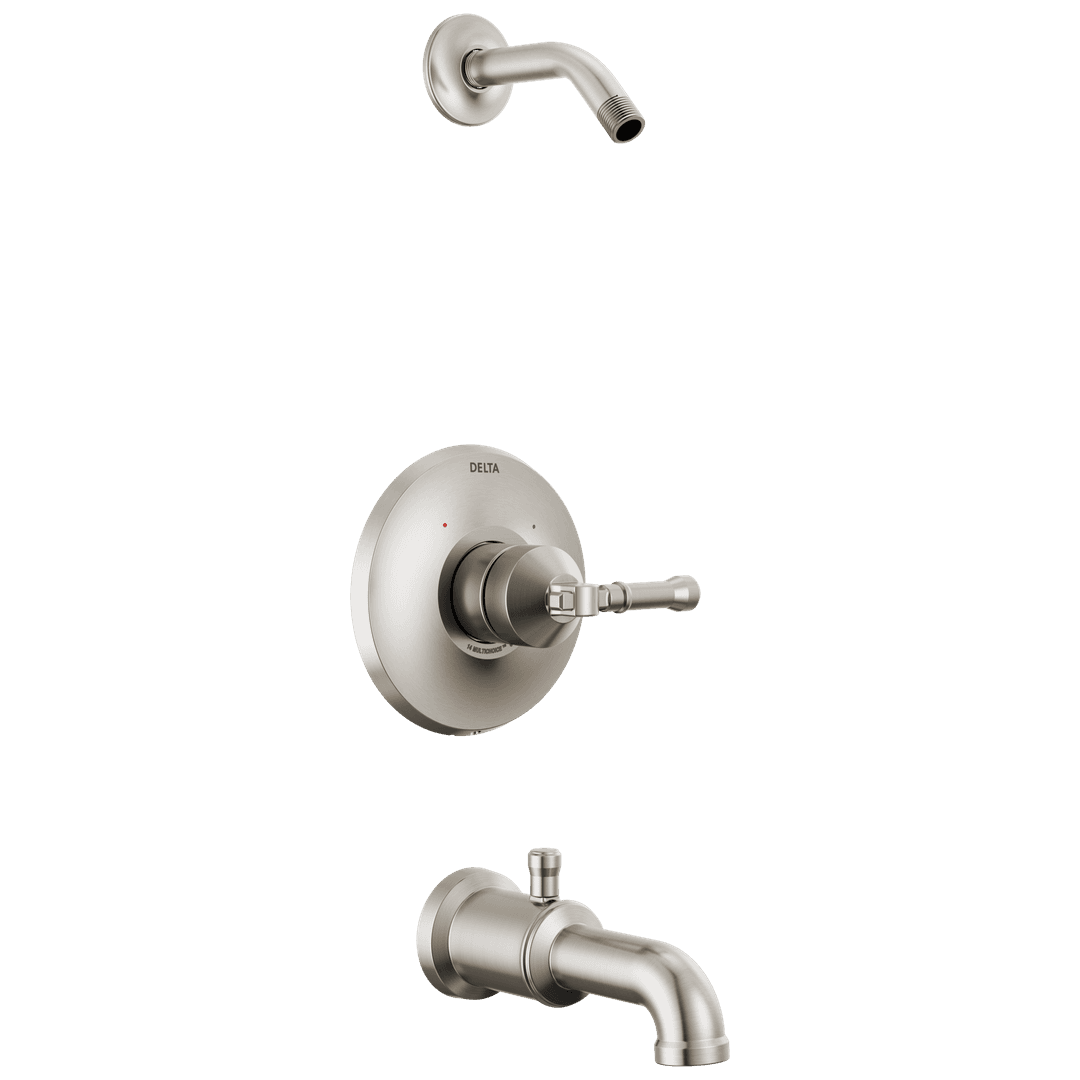 BroderickE 14 Series Tub Shower Trim - Less Head - Lumicoat Stainless by Delta Faucet