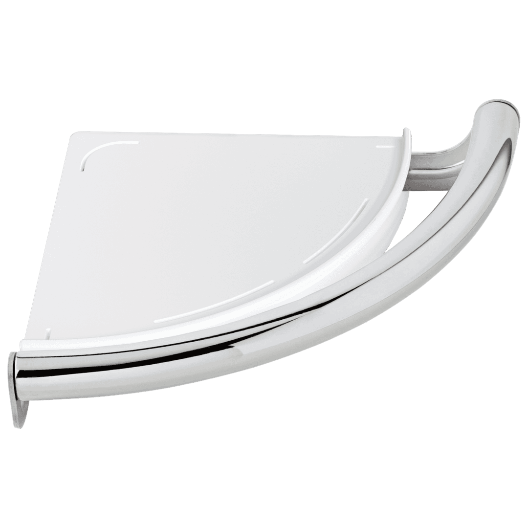 BathSafety Contemporary Corner Shelf with Assist Bar - Chrome by Delta Faucet