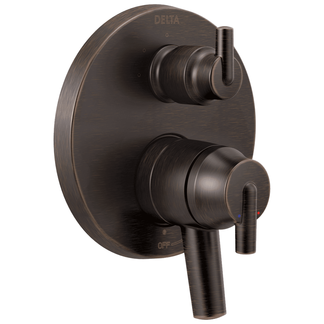Delta Faucet Trinsic Contemporary Two Handle Monitor 17 Series Valve Trim with 3-Setting Integrated Diverter - Venetian Bronze by Delta Faucet
