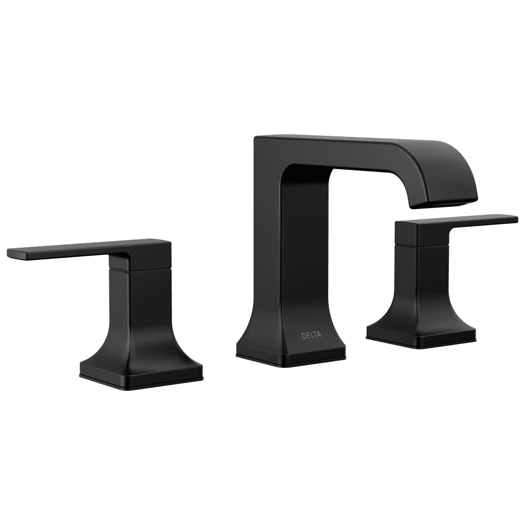 Delta Faucet VelumE Two Handle Widespread Bathroom Faucet - Matte Black by Delta Faucet