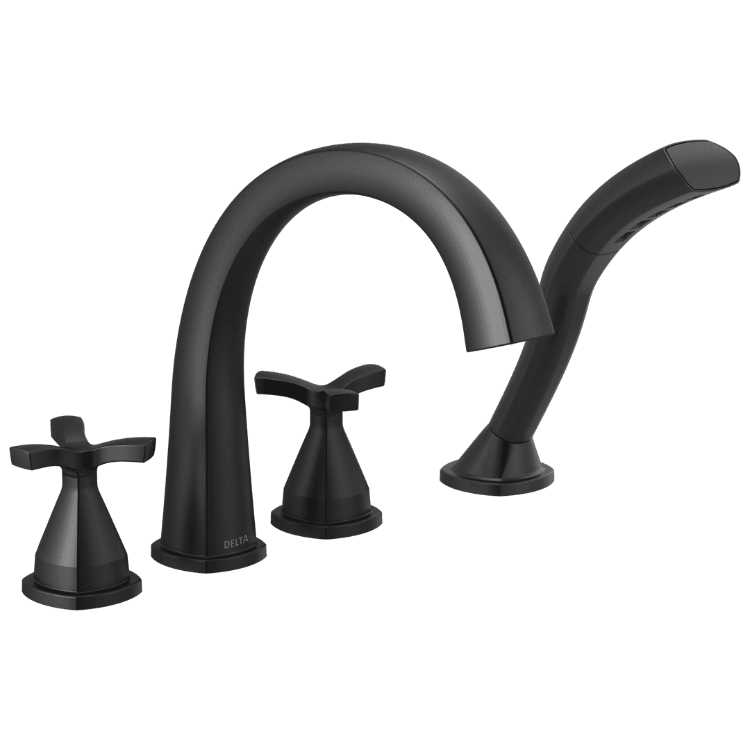 Delta Faucet Stryke Four Hole Roman Tub Trim - - Matte Black by Delta Faucet
