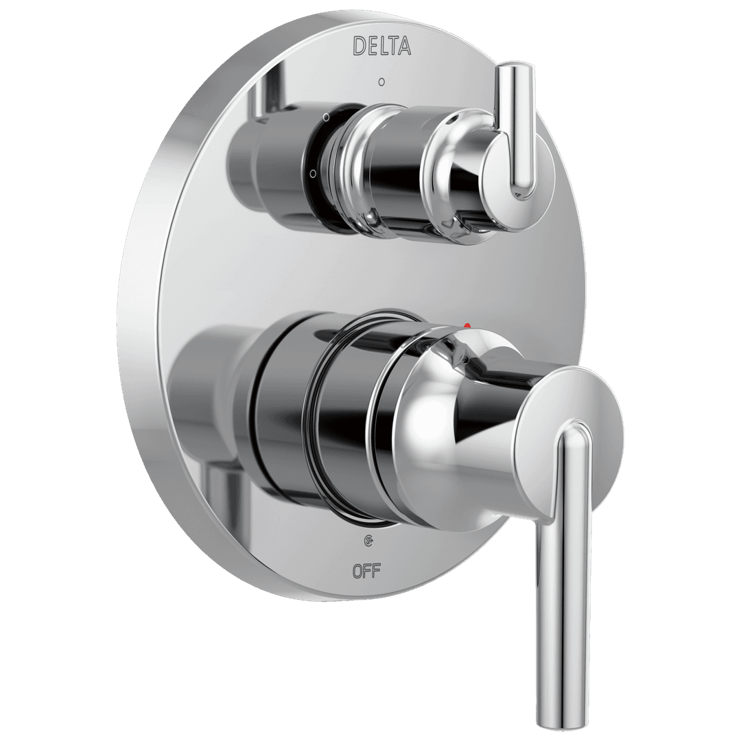 Delta Faucet Trinsic Contemporary Two Handle Monitor 14 Series Valve Trim with 3-Setting Integrated Diverter - Chrome by Delta Faucet