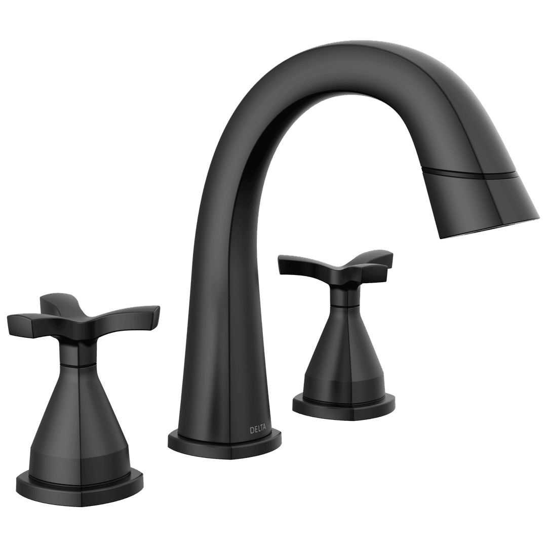 Delta Faucet Stryke Two Handle Widespread Pull Down Bathroom Faucet - - Matte Black by Delta Faucet