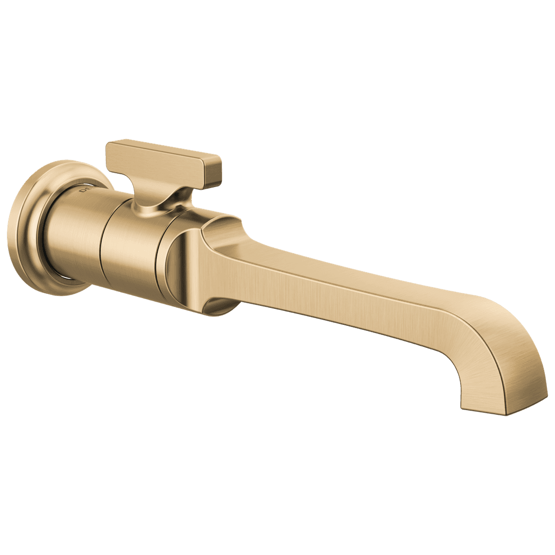 Delta Faucet Tetrae Single Handle Wall Mount Bathroom Faucet Trim - Lumicoat Champagne - Bronze by Delta Faucet