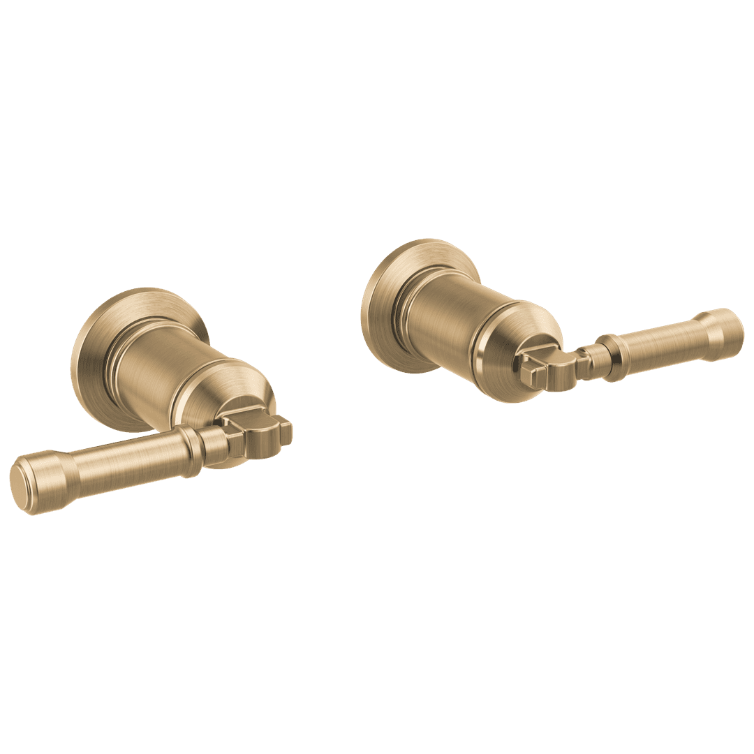 BroderickE Wall Mount Bathroom Faucet Handle Kit-Lever - Lumicoat Champagne Bronze by Delta Faucet