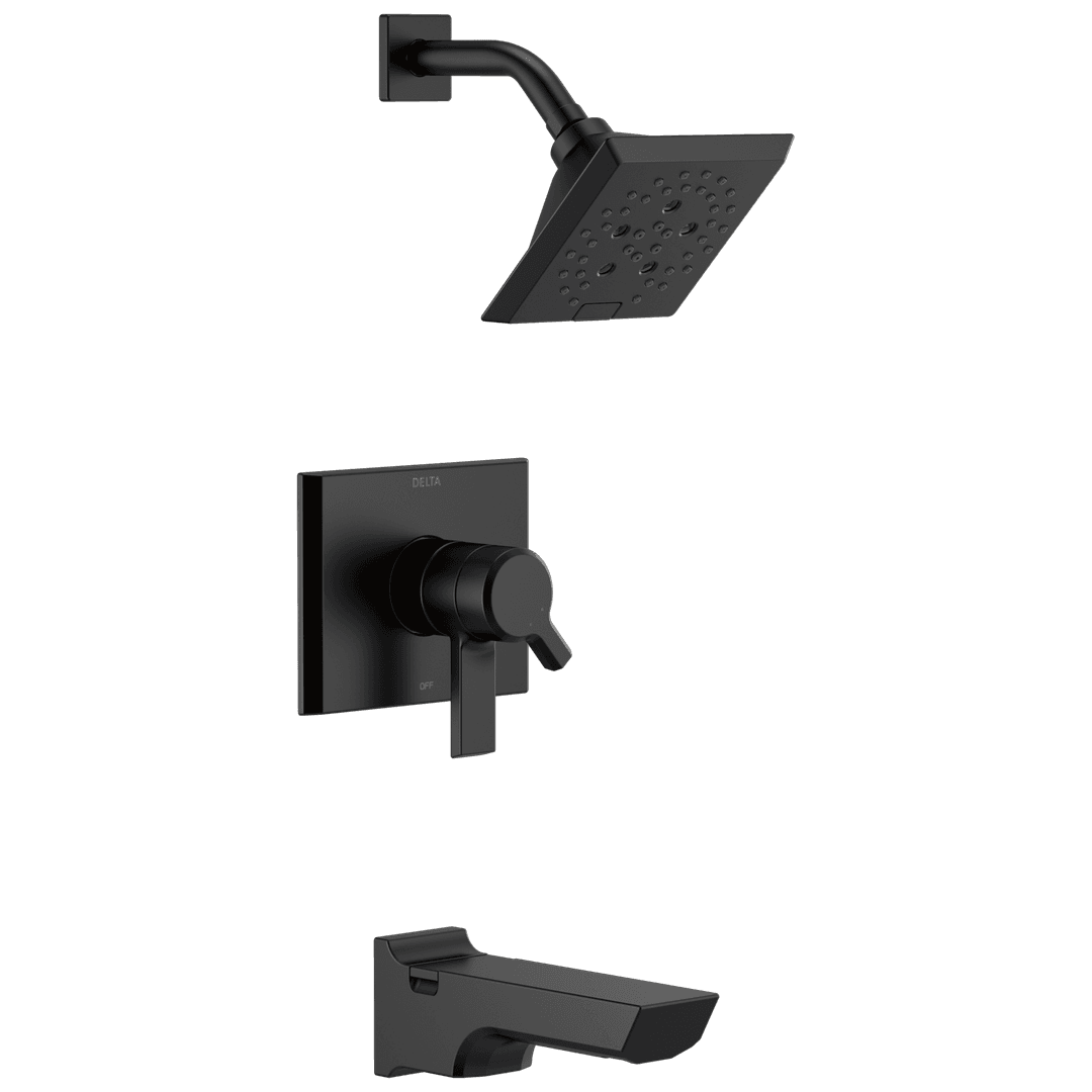 Delta Faucet Pivotale Monitor 17 Series H2okinetictub And Shower Trim - - Matte Black by Delta Faucet