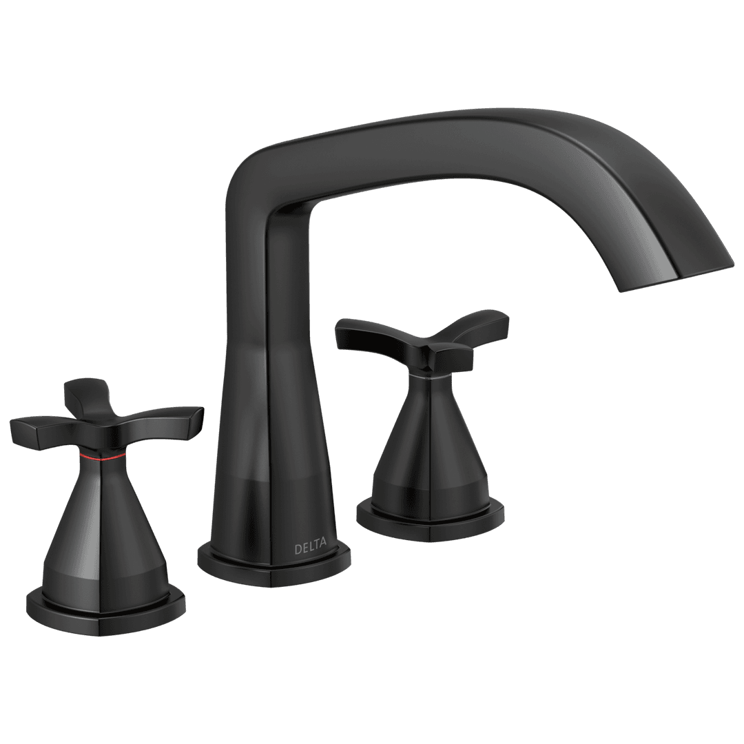 Delta Faucet Stryke Three Hole Roman Tub Trim - - Matte Black by Delta Faucet