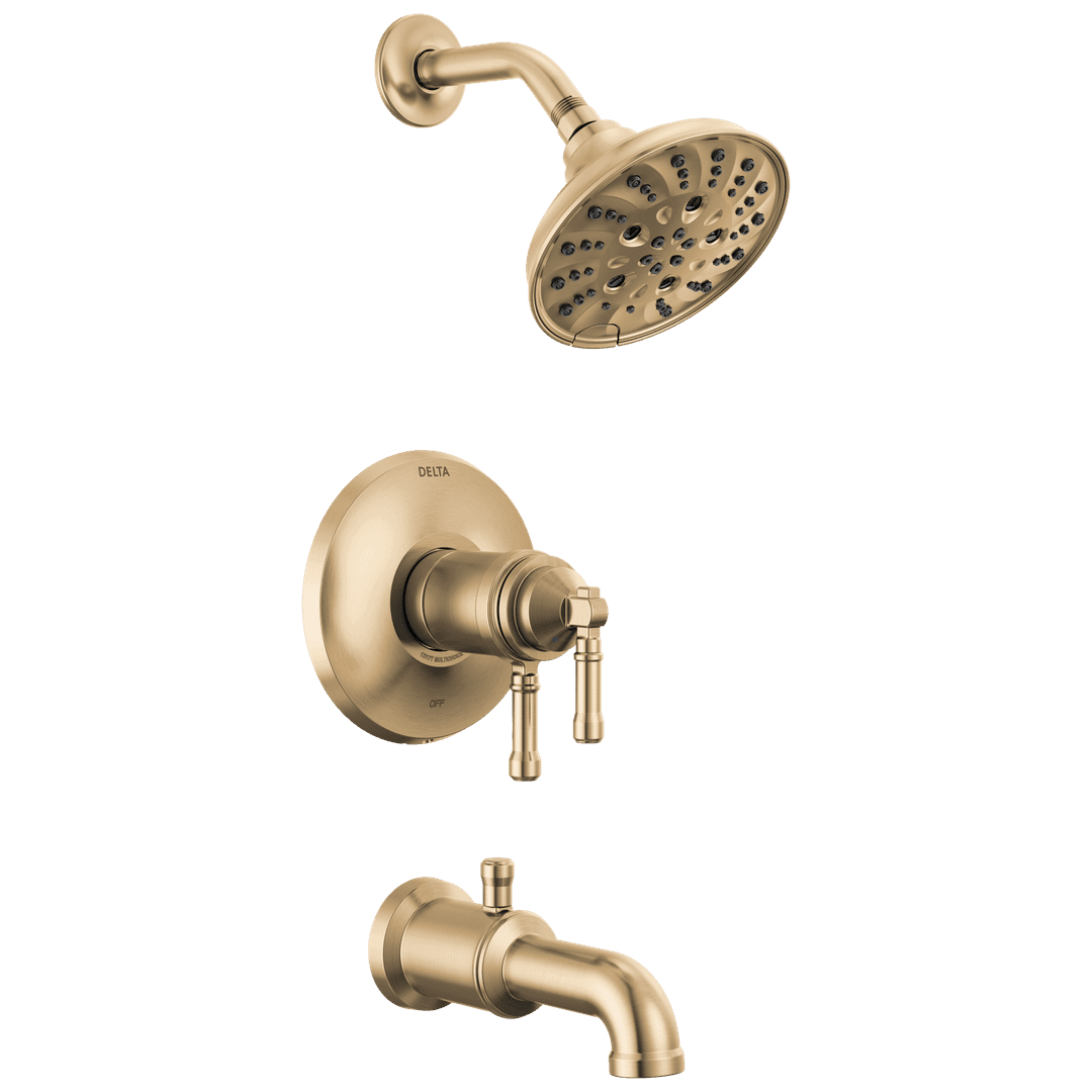 BroderickE 17T Series Tub Shower Trim - Lumicoat Champagne Bronze by Delta Faucet