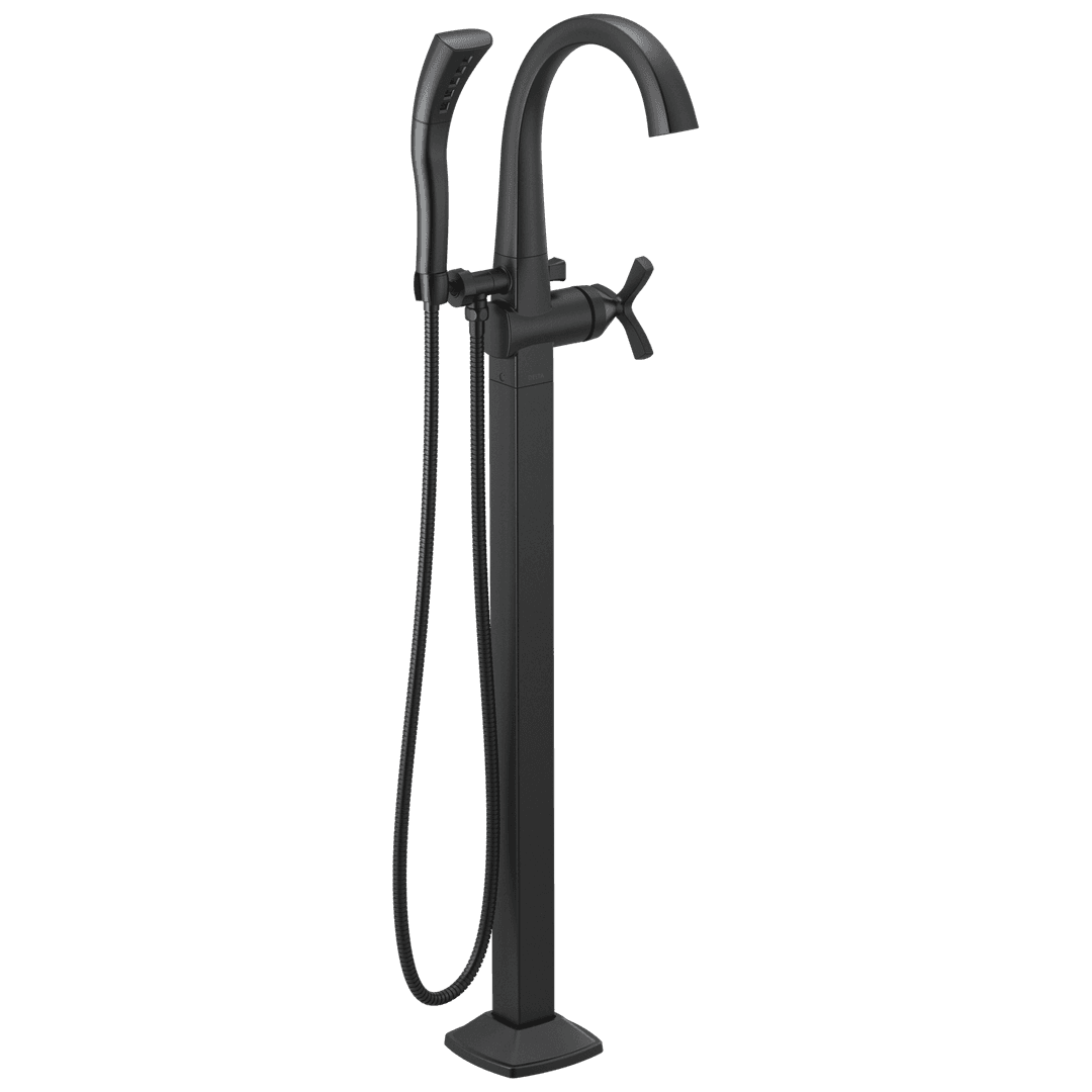 Delta Faucet Stryke Single Handle Floor Mount Tub Filler Trim - - Matte Black by Delta Faucet
