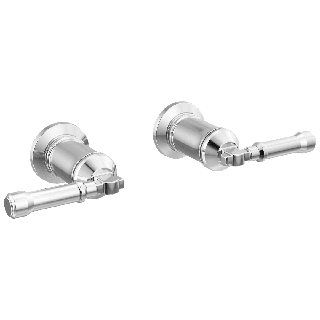 BroderickE Wall Mount Bathroom Faucet Handle Kit-Lever - Lumicoat Chrome by Delta Faucet