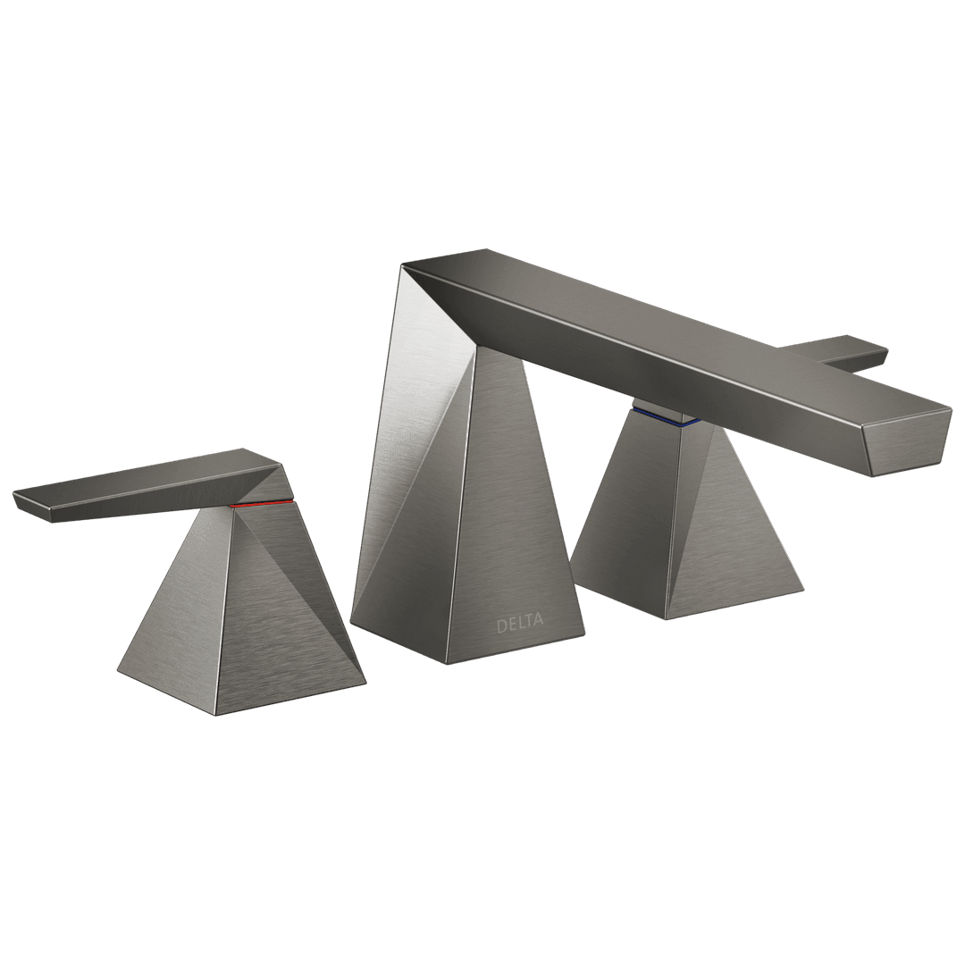 Delta Faucet TrillianE Two-Handle Roman Tub Trim - Lumicoat Black Stainless by Delta Faucet