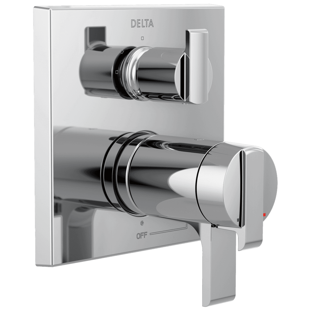 Ara Angular Modern TempAssure 17T Series Valve Trim with 3-Setting Integrated Diverter by Delta Faucet