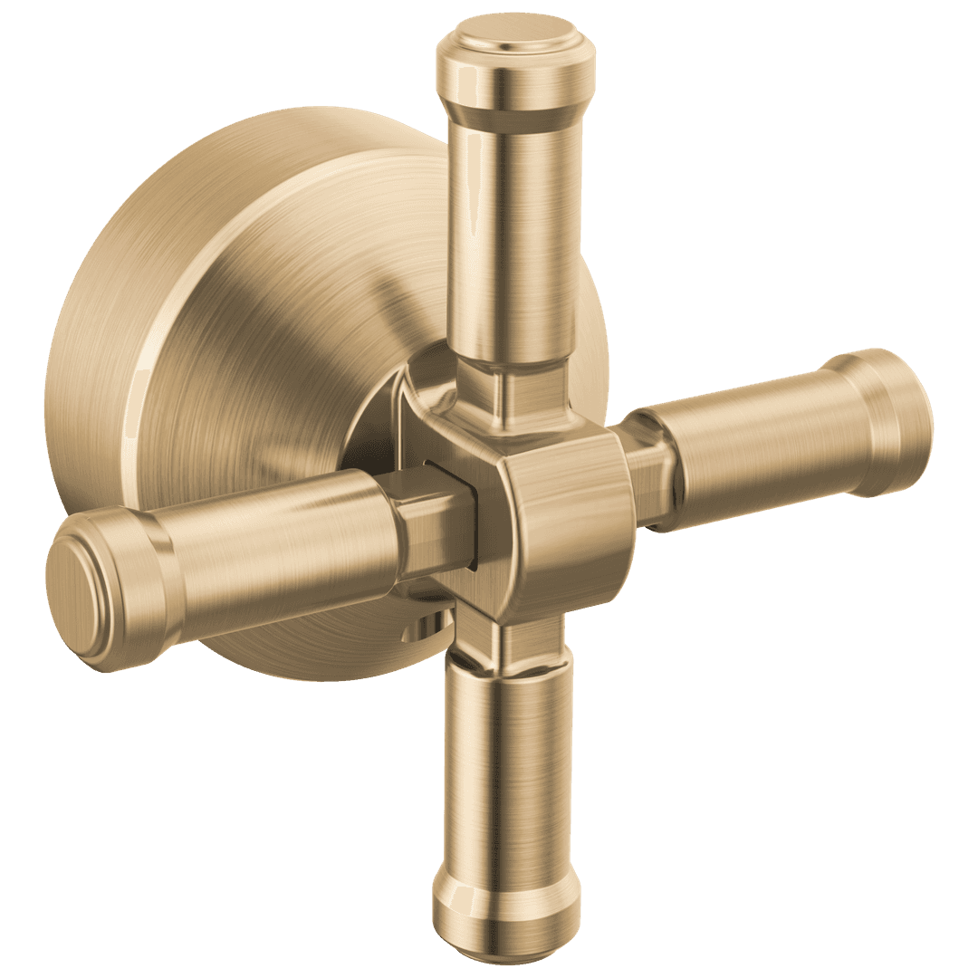 BroderickE Free Standing Tub Filler Handle Kit-Cross - Lumicoat Champagne Bronze by Delta Faucet