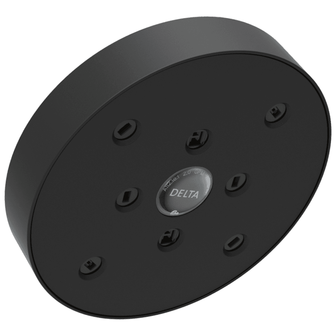 Delta Faucet Universal Showering Components H2OKineticSingle-Setting Raincan Shower Head - Matte Black by Delta Faucet