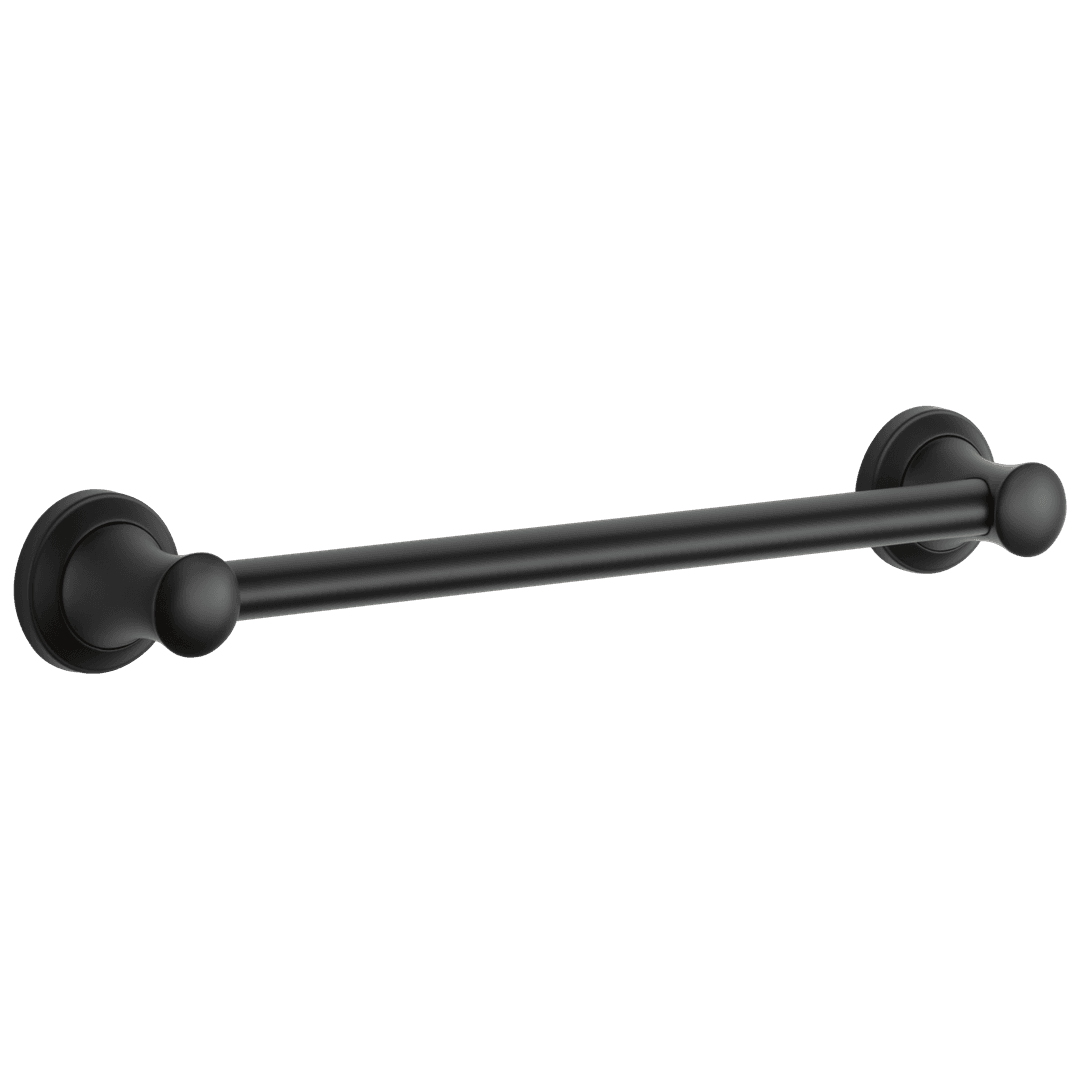 BathSafety 18'' Transitional Decorative Grab Bar - Matte Black by Delta Faucet