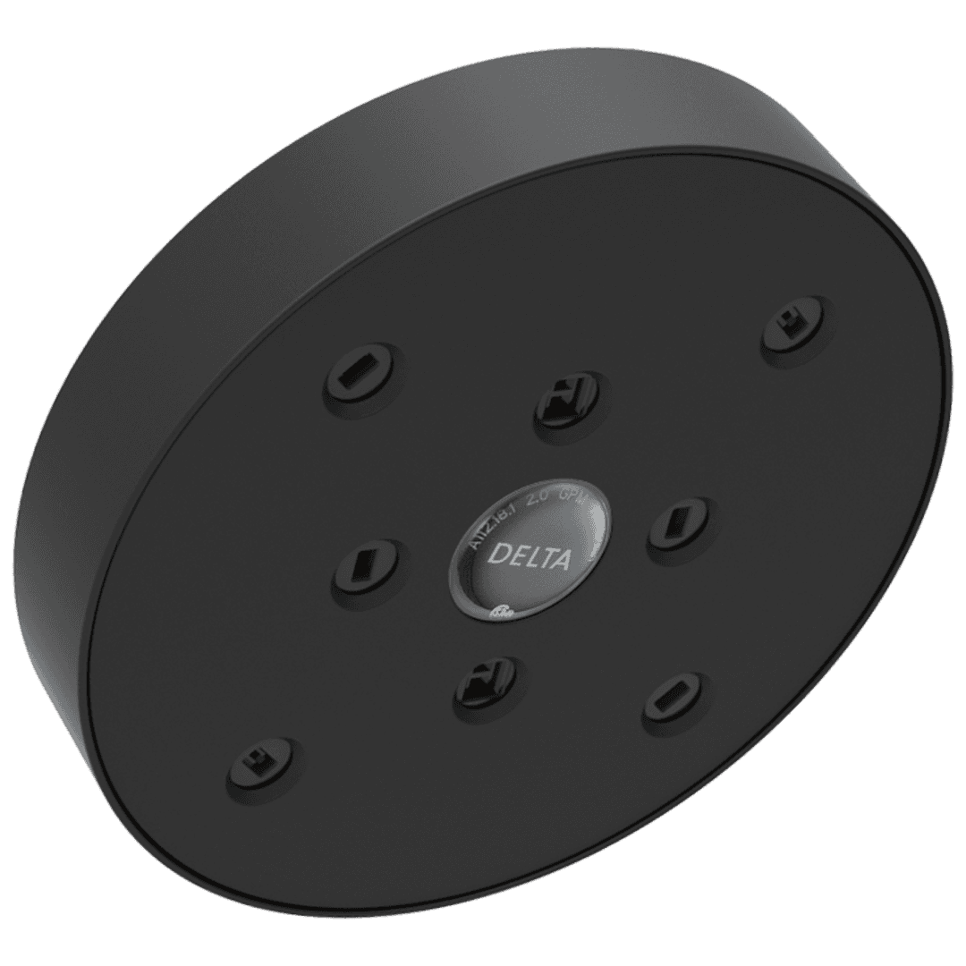 Delta Faucet Universal Showering Components H2OKineticSingle-Setting Raincan Shower Head - Matte Black by Delta Faucet