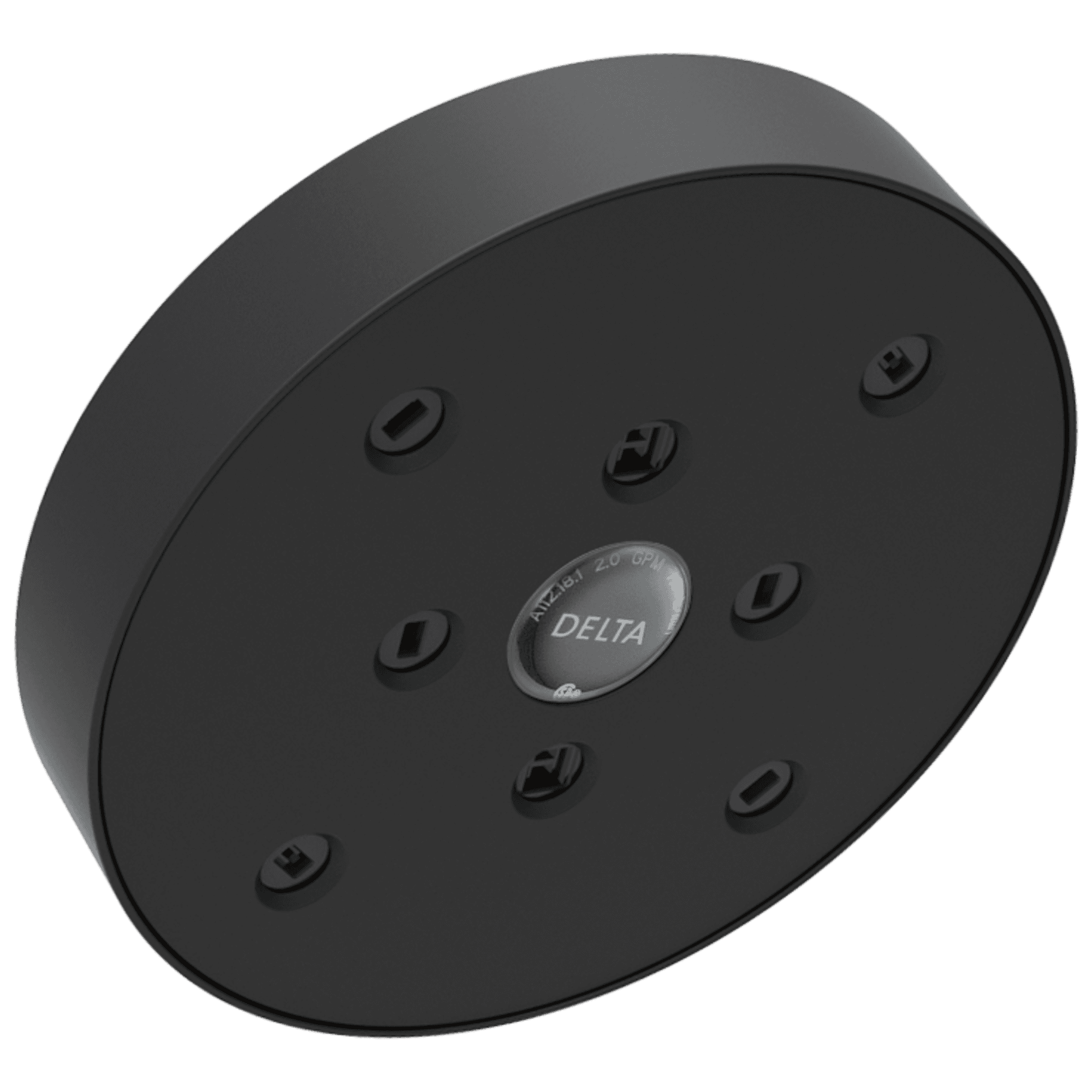 Delta Faucet Universal Showering Components H2OKineticSingle-Setting Raincan Shower Head - Matte Black by Delta Faucet
