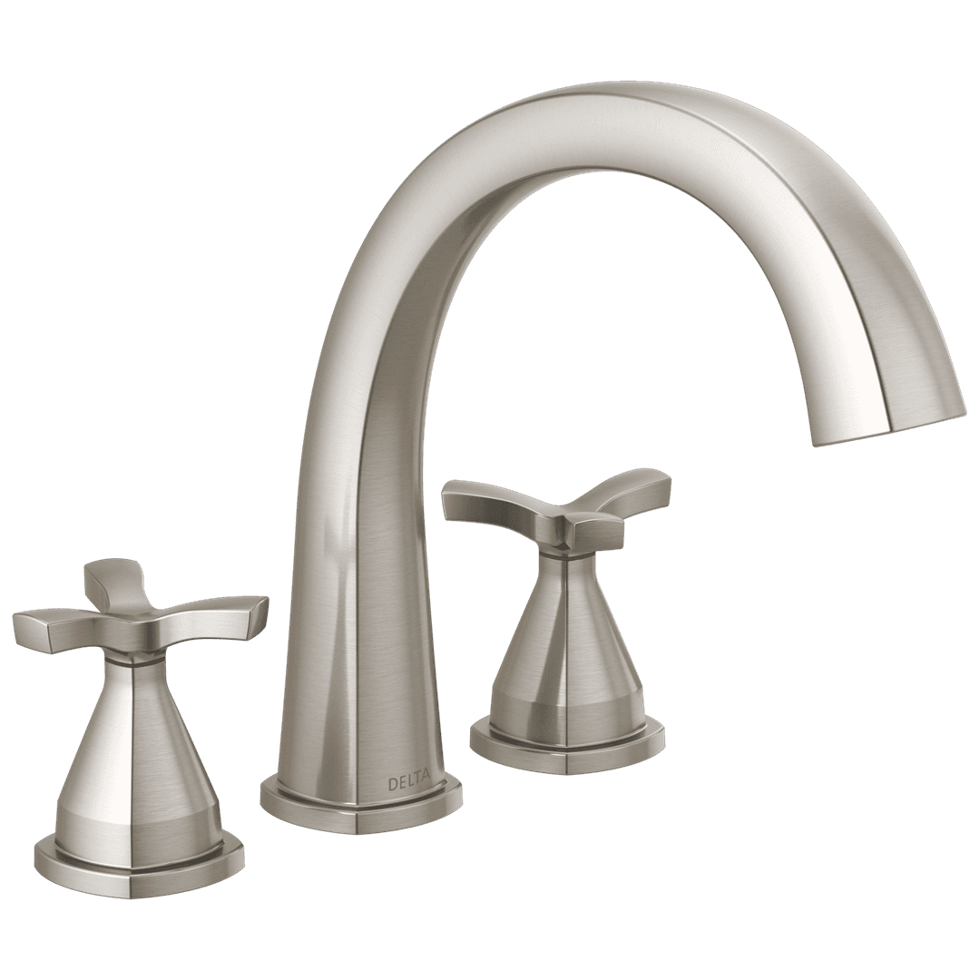 Delta Faucet Stryke Three Hole Roman Tub Trim - Lumicoat - Stainless by Delta Faucet