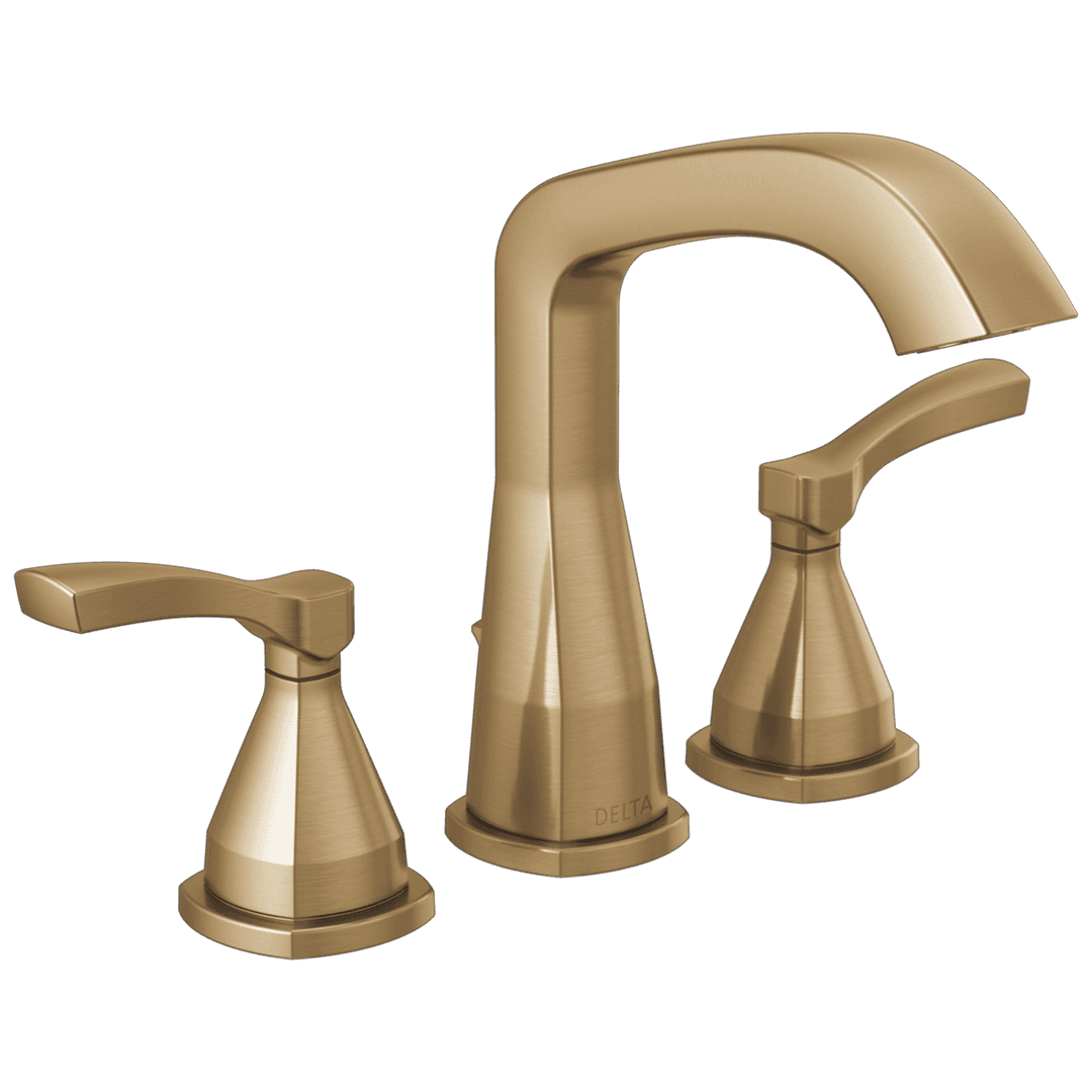 Delta Faucet Stryke Two Handle Widespread Bathroom Faucet With Pop-up Drain - Lumicoat Champagne ... by Delta Faucet