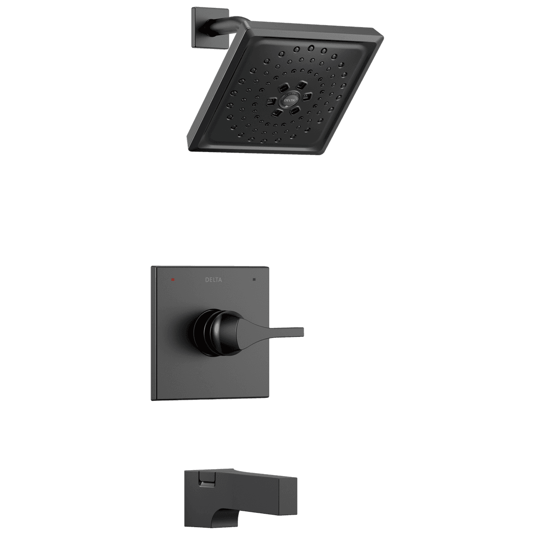 Delta Faucet Zura Monitor 14 Series H2OKineticTub and Shower Trim - Matte Black by Delta Faucet