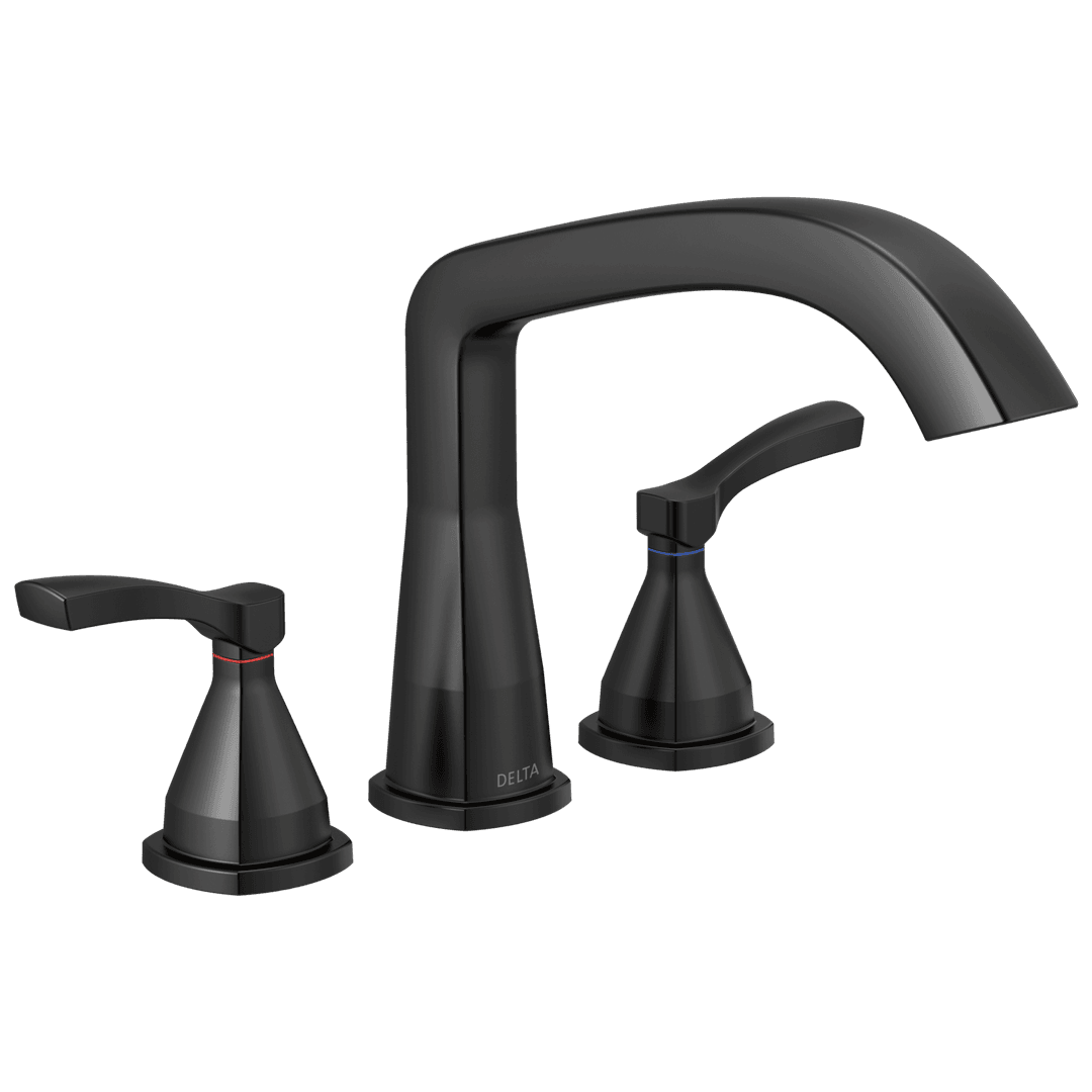 Delta Faucet Stryke Three Hole Roman Tub Trim - - Matte Black by Delta Faucet