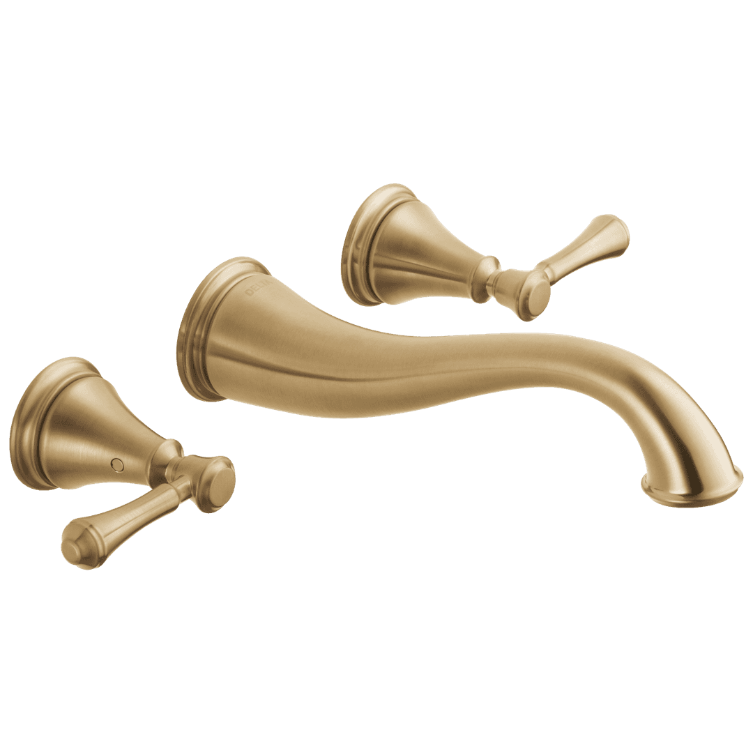 Delta Faucet CassidyE Two Handle Wall Mount Bathroom Faucet Trim - Champagne Bronze by Delta Faucet