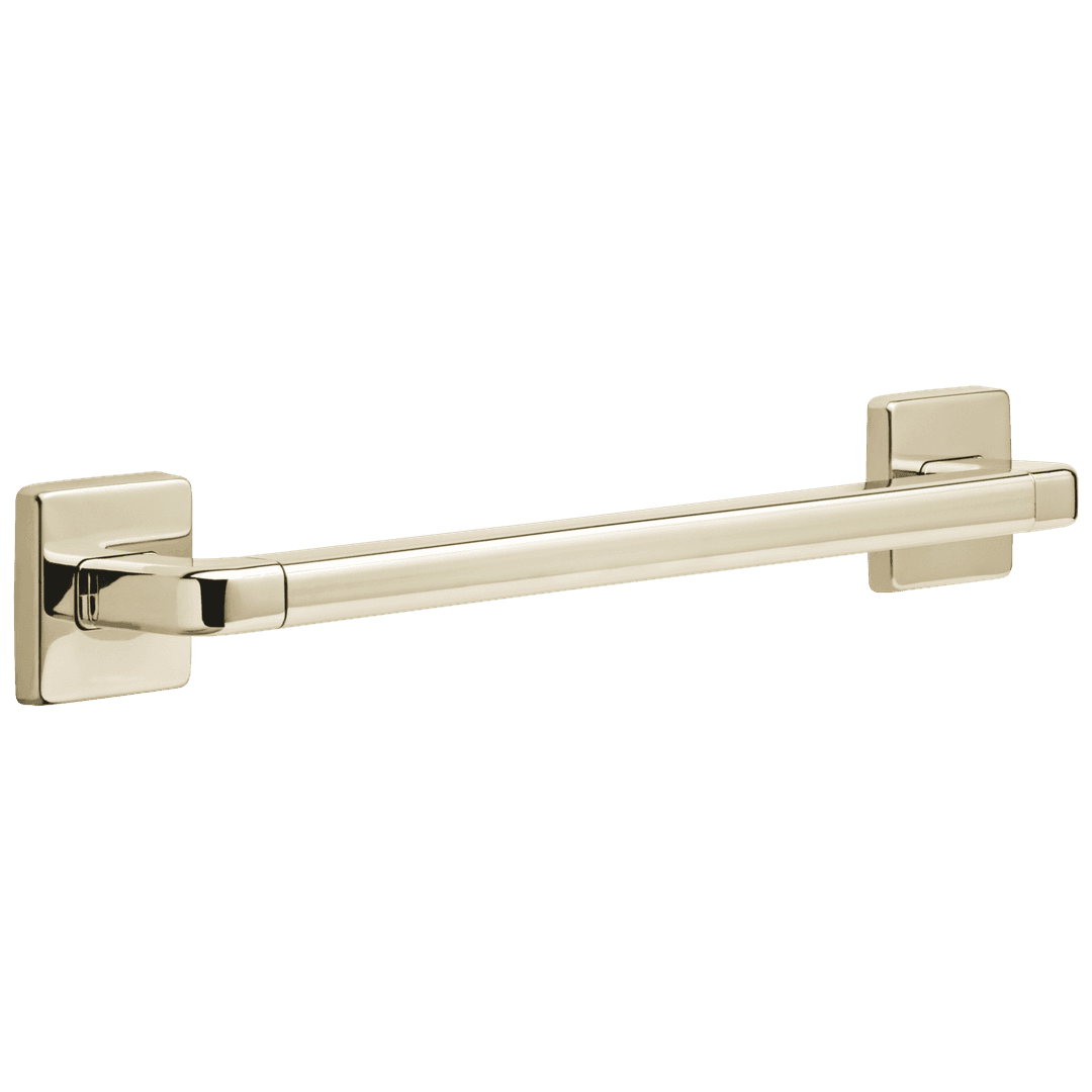 BathSafety 18'' Angular Modern Decorative ADA Grab Bar - Polished Nickel by Delta Faucet