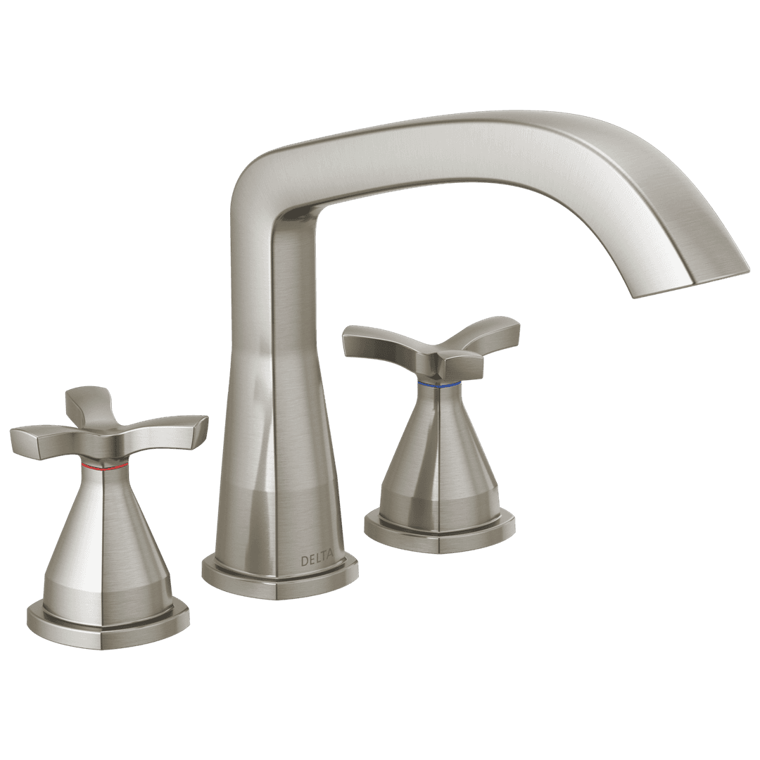 Delta Faucet Stryke Three Hole Roman Tub Trim - Lumicoat - Stainless by Delta Faucet